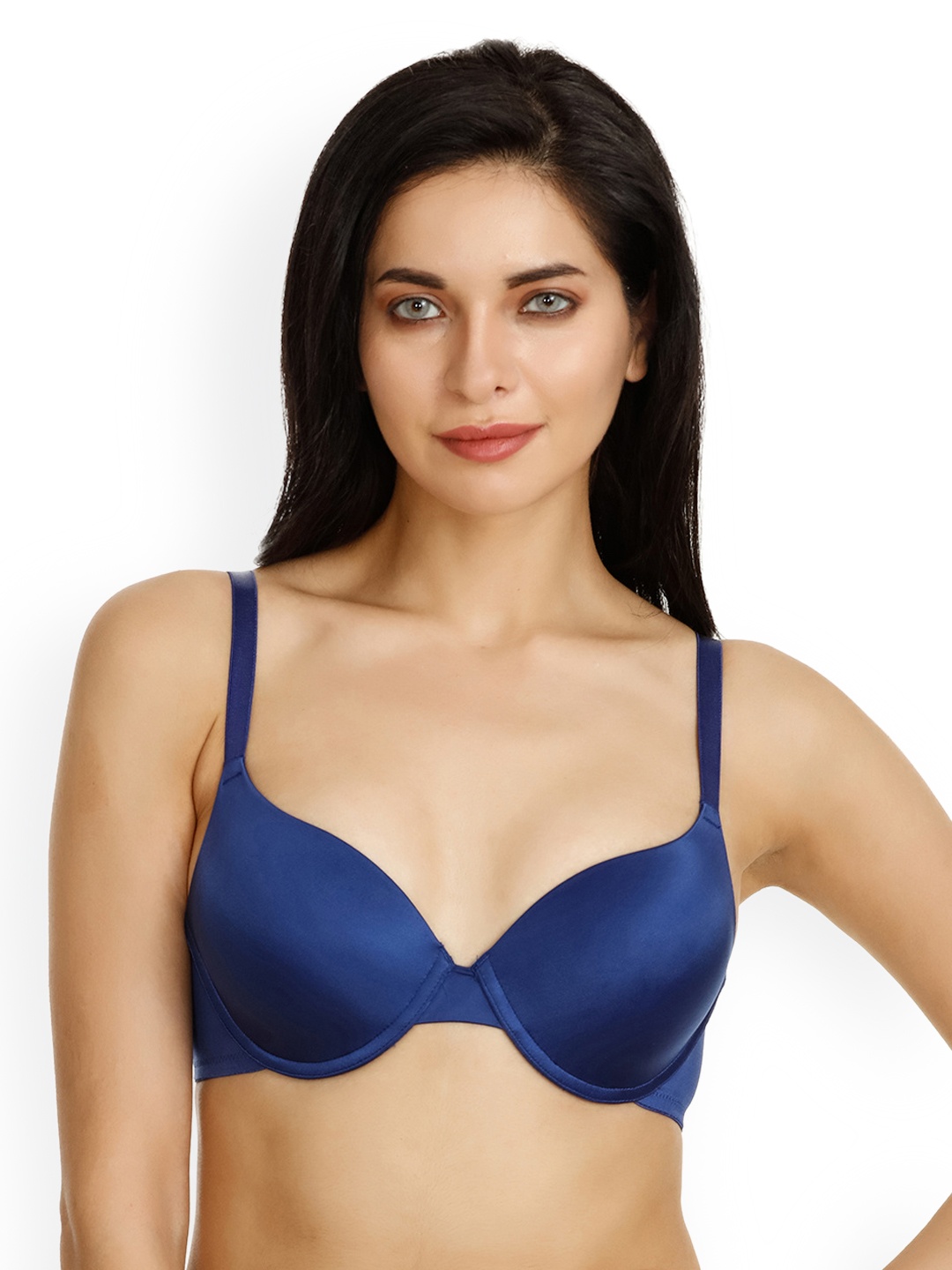 

Zivame Navy Blue Solid Underwired Lightly Padded T-shirt Bra ZI0Z230082Z