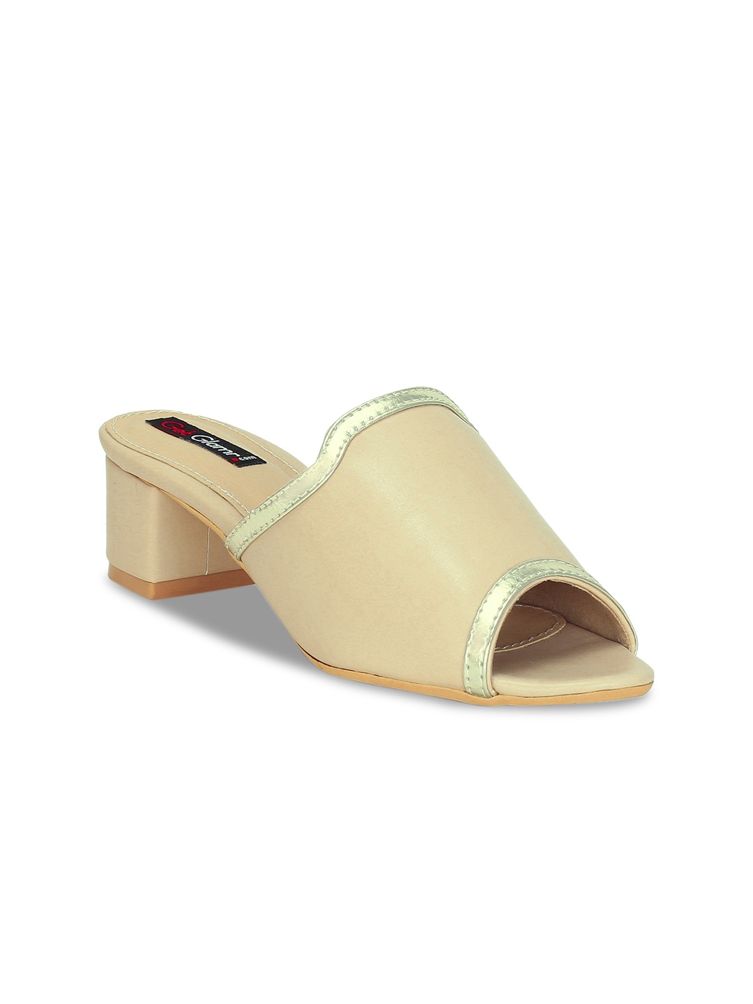 

Get Glamr Women Beige Solid Peep Toes