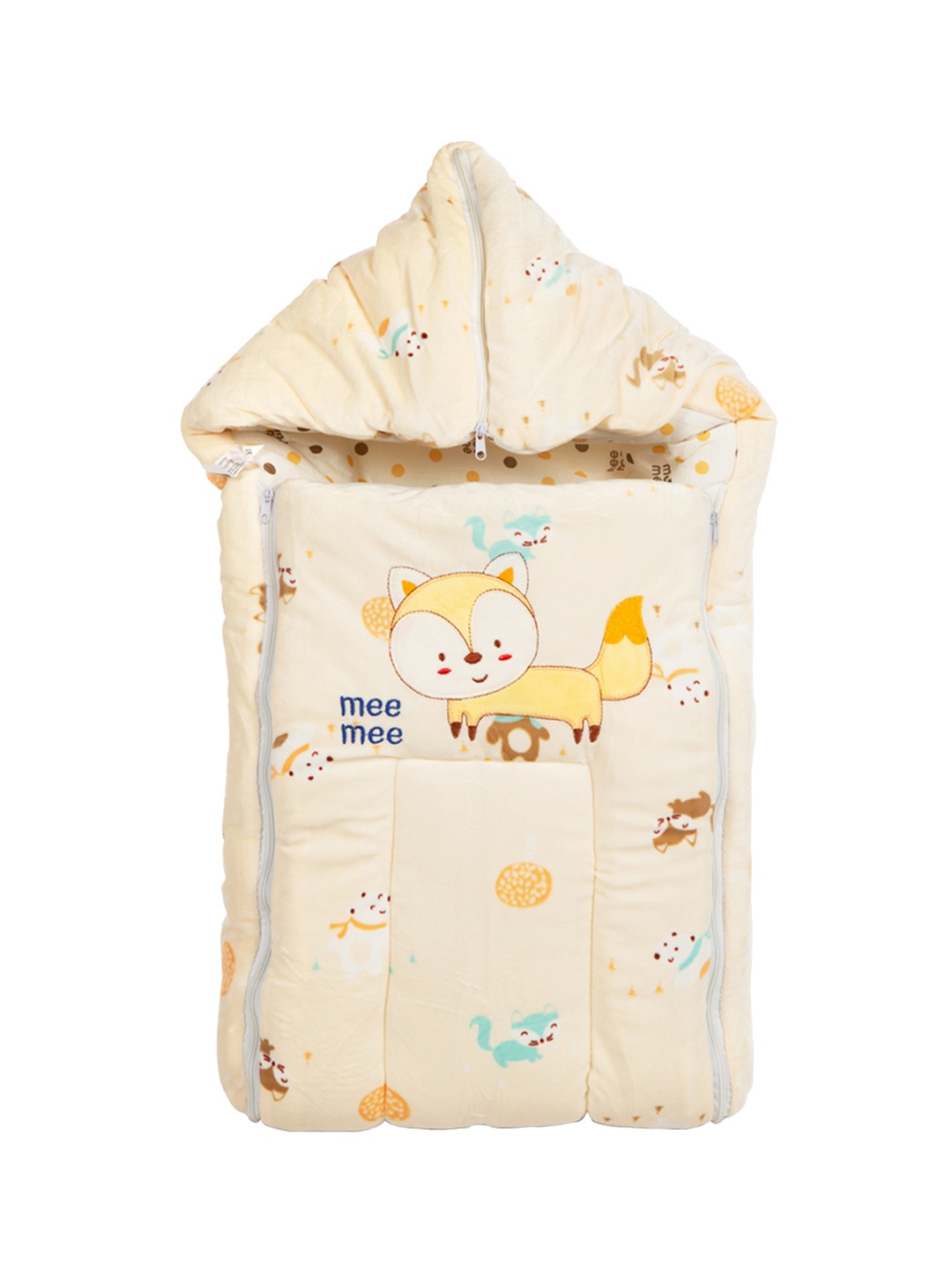 

MeeMee Kids Cream-Coloured Printed Cozy Carry Nest Bag