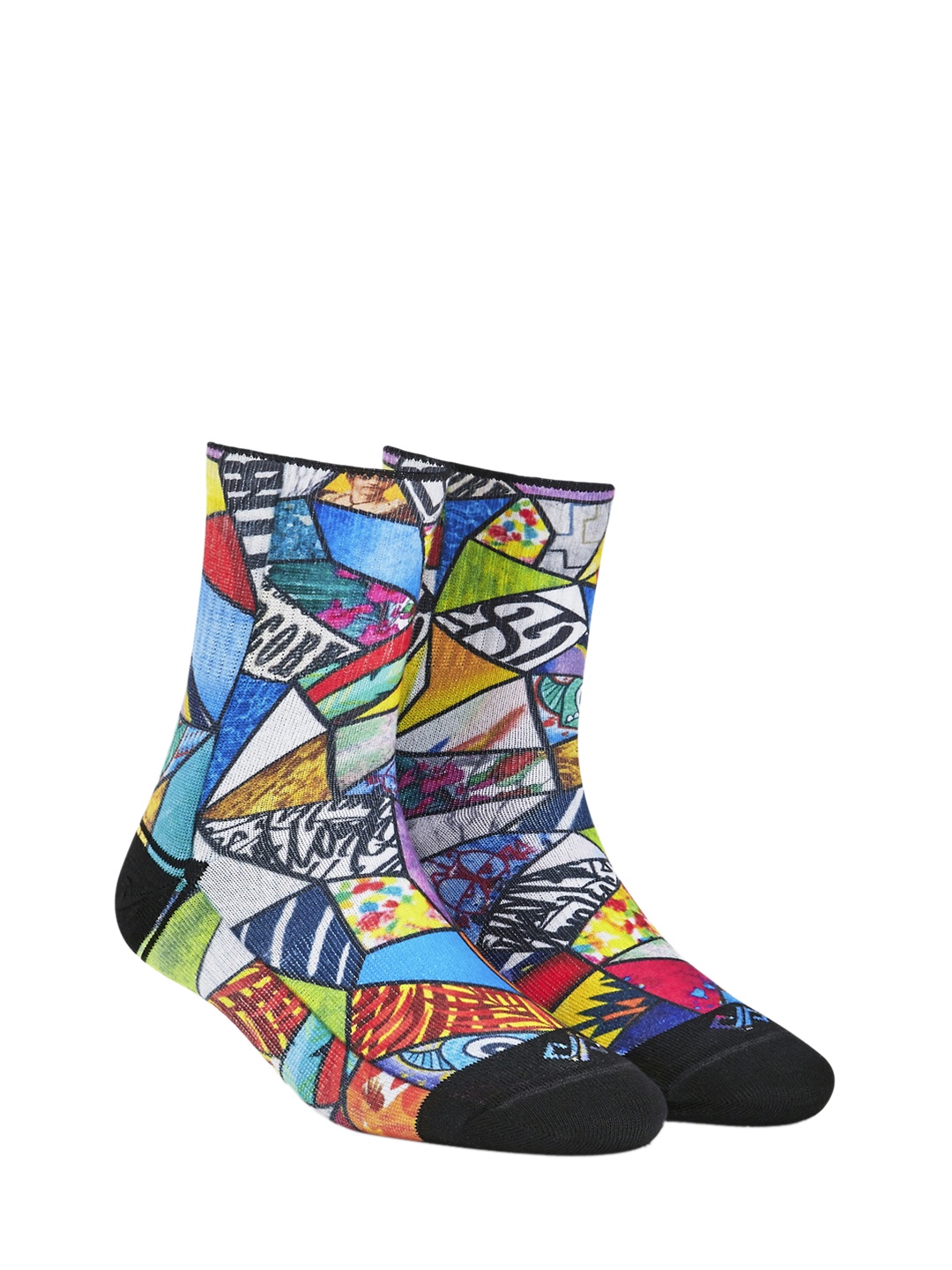 

Dynamocks Unisex Multicoloured Printed Above Ankle-Length Socks, Multi