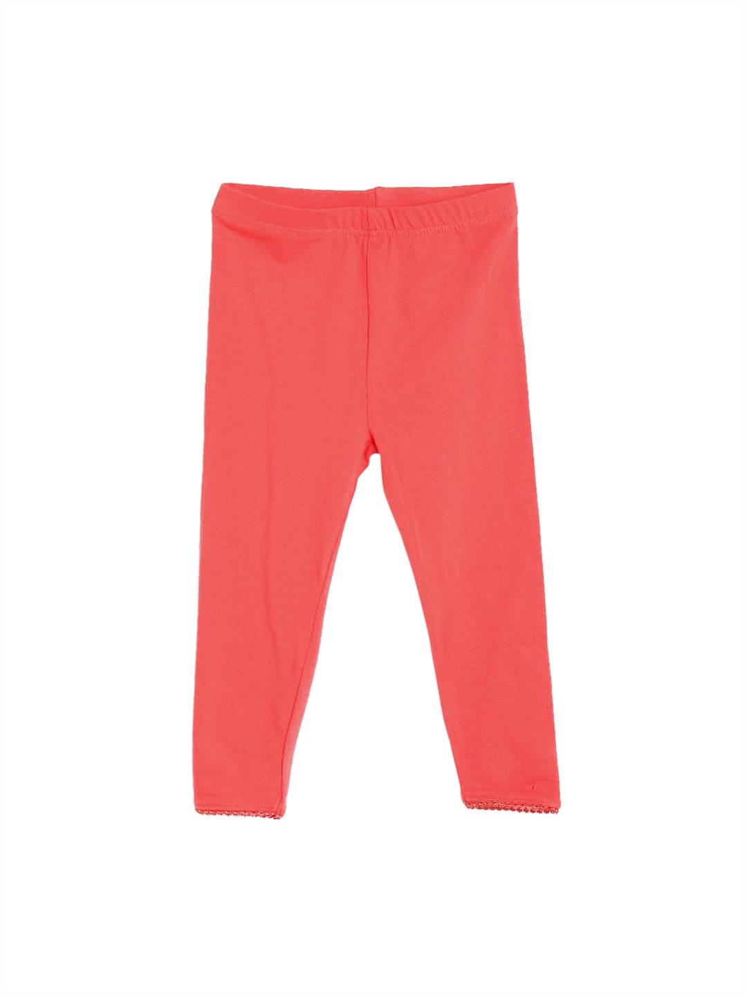 

Sera Girls Coral-Coloured Solid Ankle-Length Leggings