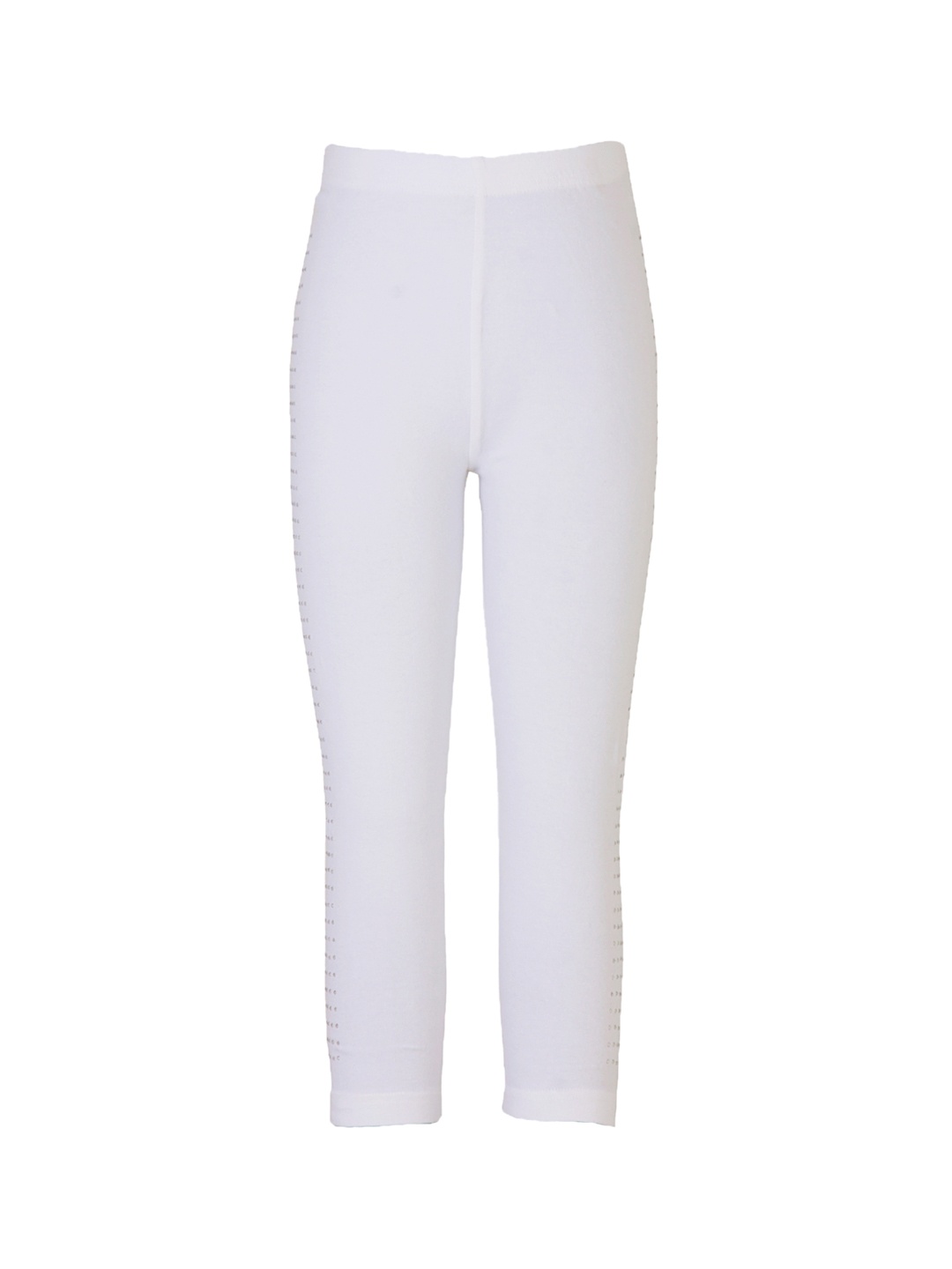 

Sera Girls White Solid Ankle-Length Leggings