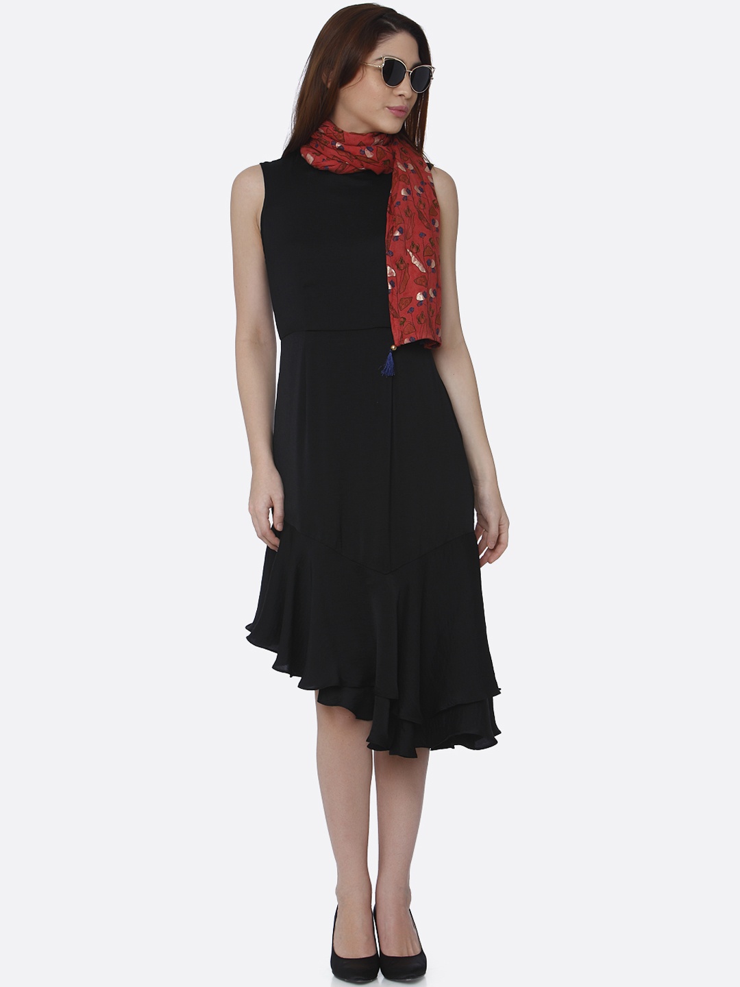 shiloh Pink & Red Printed Scarf