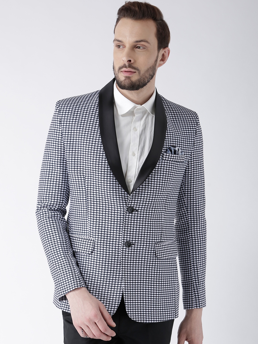 

Hangup Men Multicoloured Checked Single-Breasted Casual Blazer, Multi