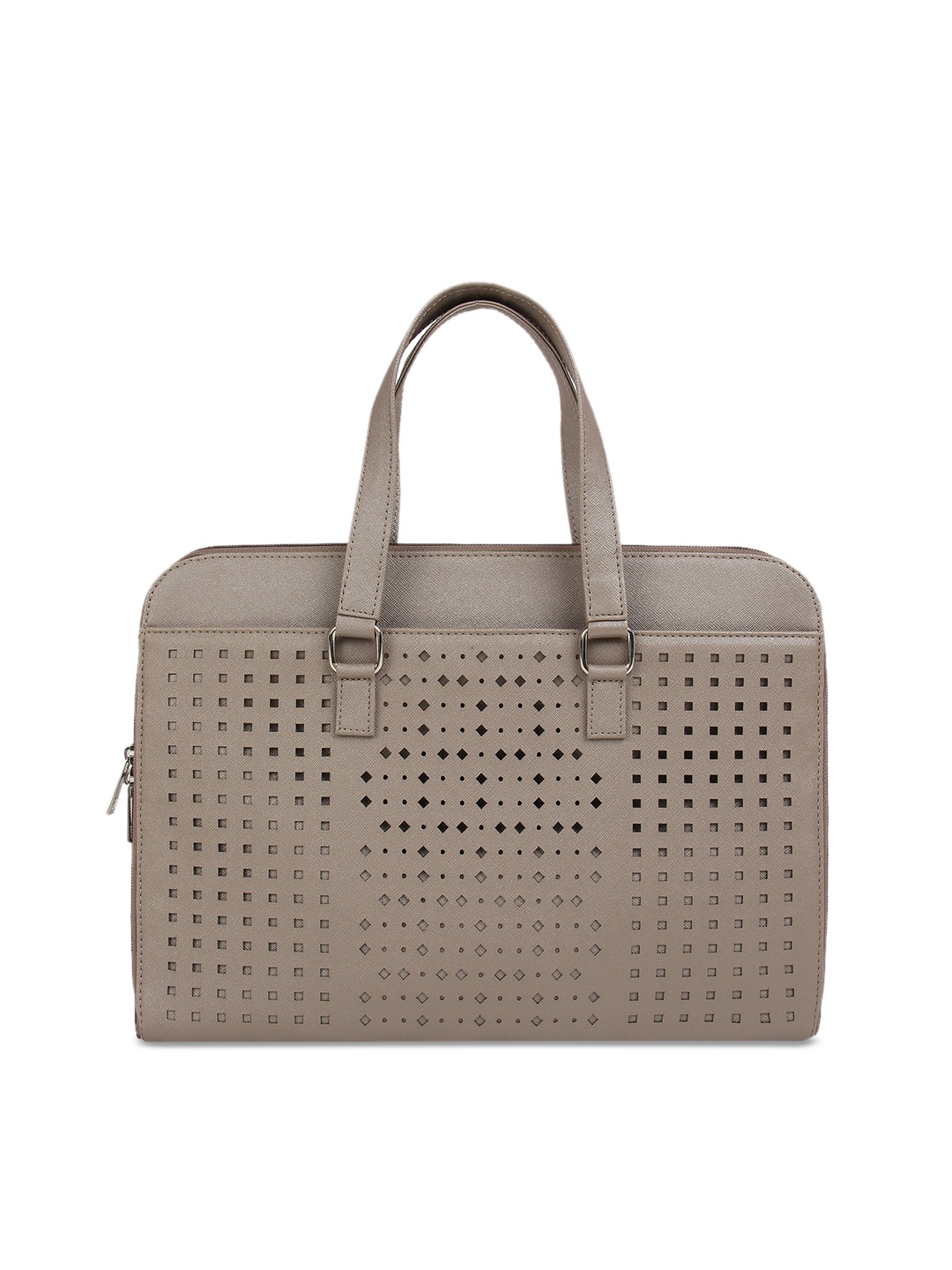 

Toteteca Women Grey Textured Laptop Bag