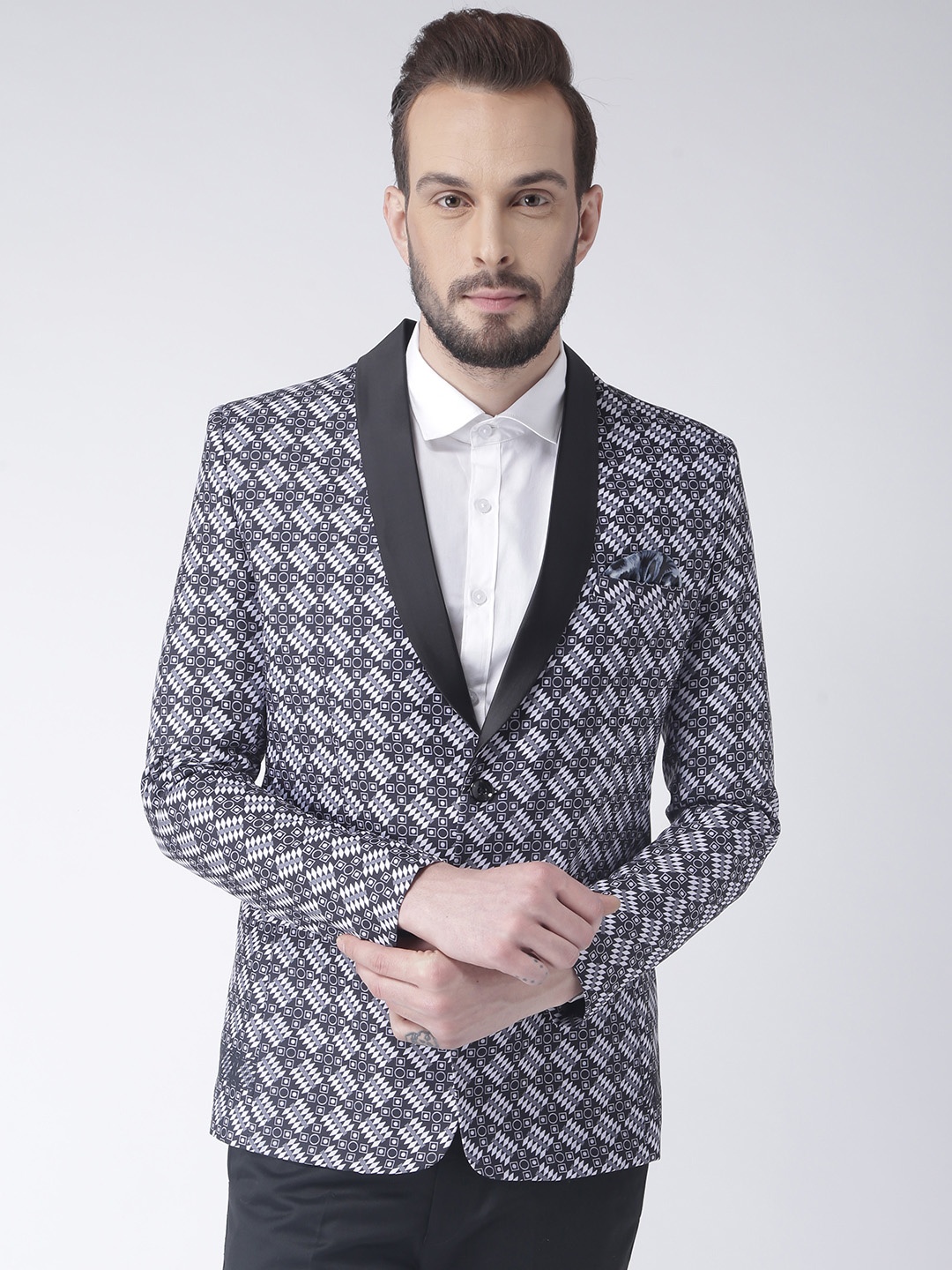 

Hangup Men Multicoloured Printed Single-Breasted Casual Blazer, Multi