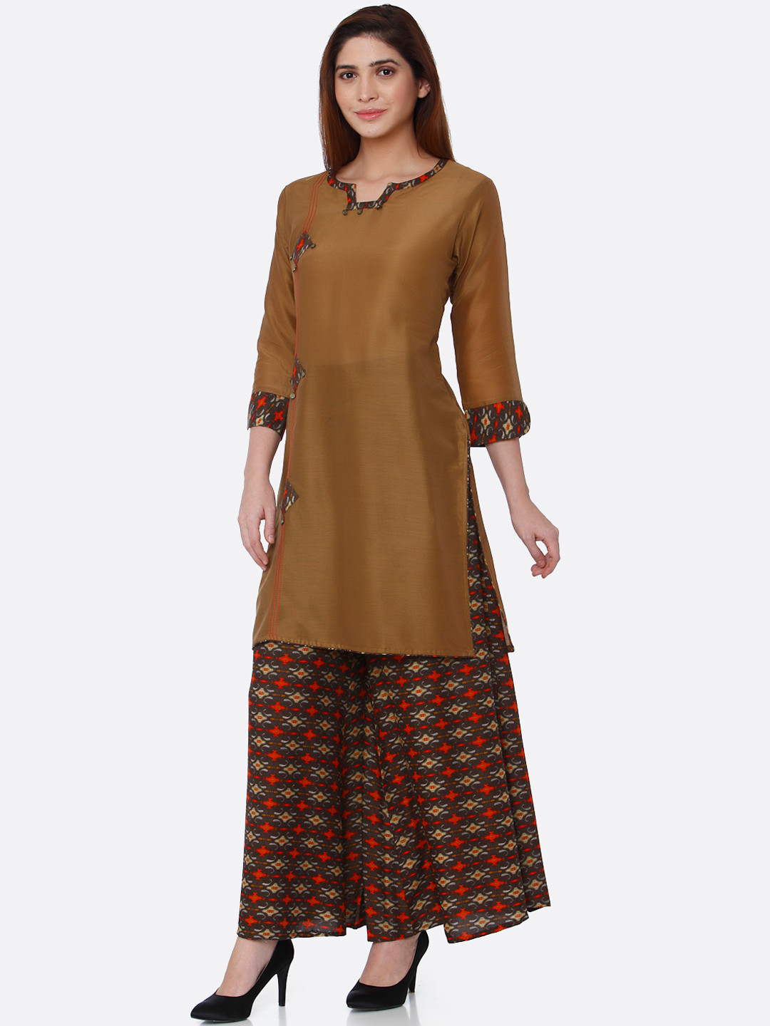 

shiloh Women Brown Printed Kurta
