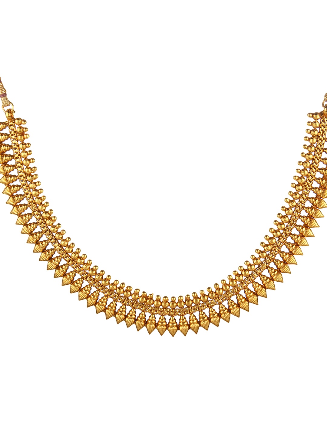

Adwitiya Collection Gold-Plated Copper Antique Necklace
