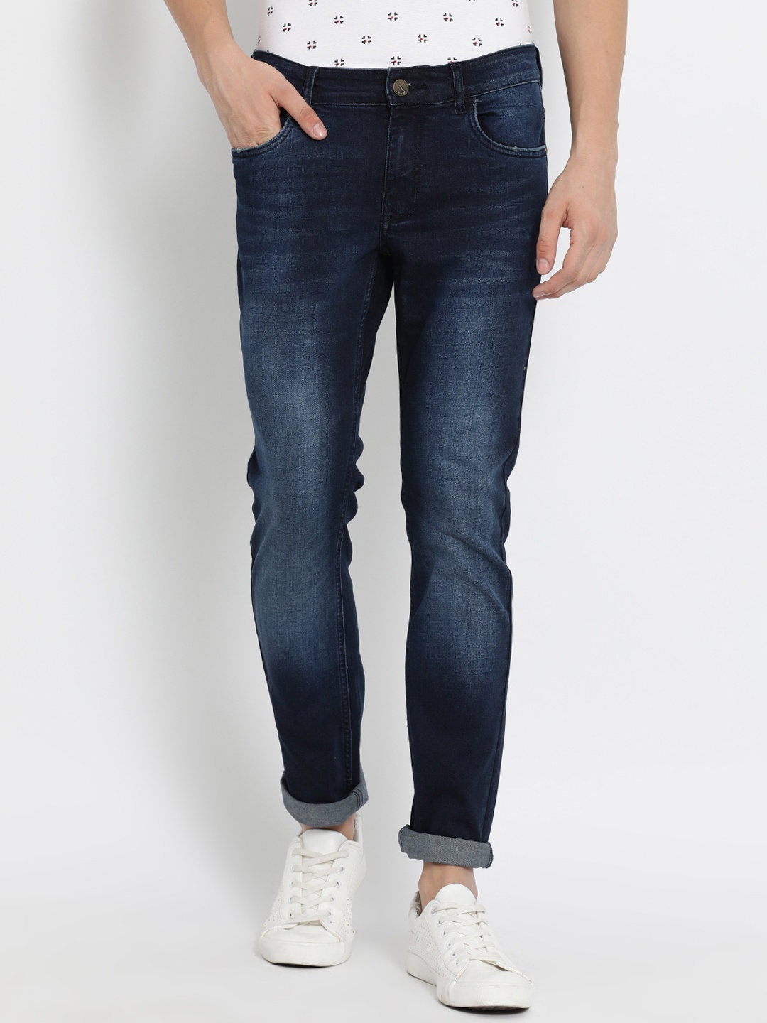 

Crocodile Men Blue Slim Fit Mid-Rise Clean Look Stretchable Jeans