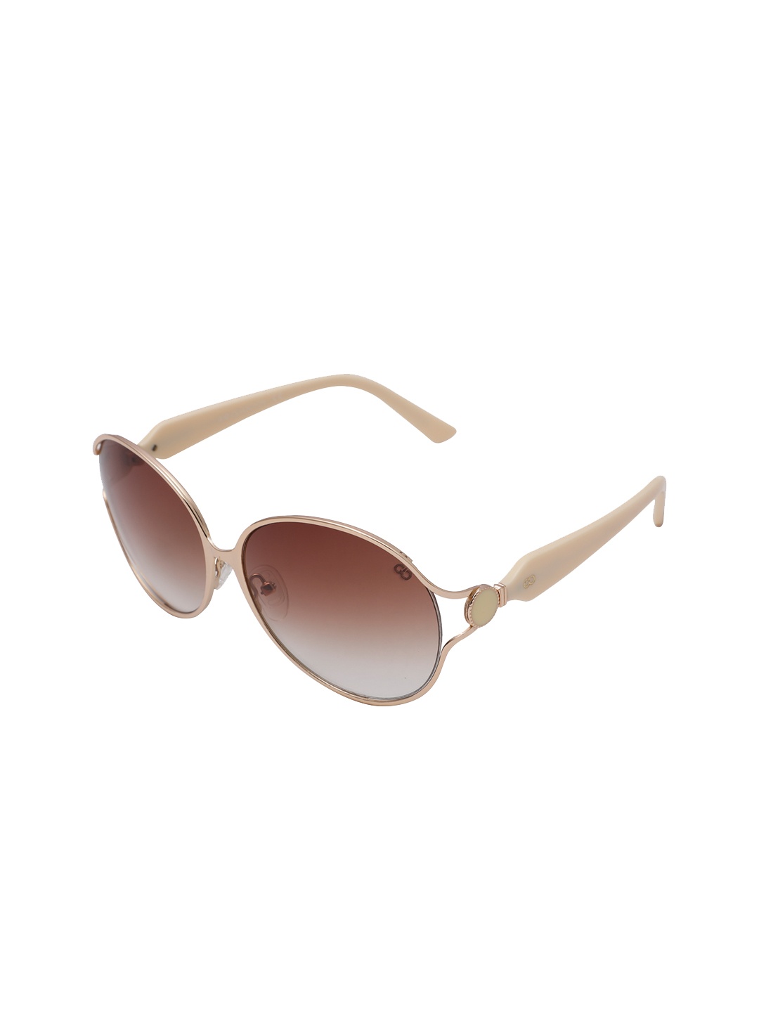 

GIO COLLECTION Women Oval Sunglasses, Brown