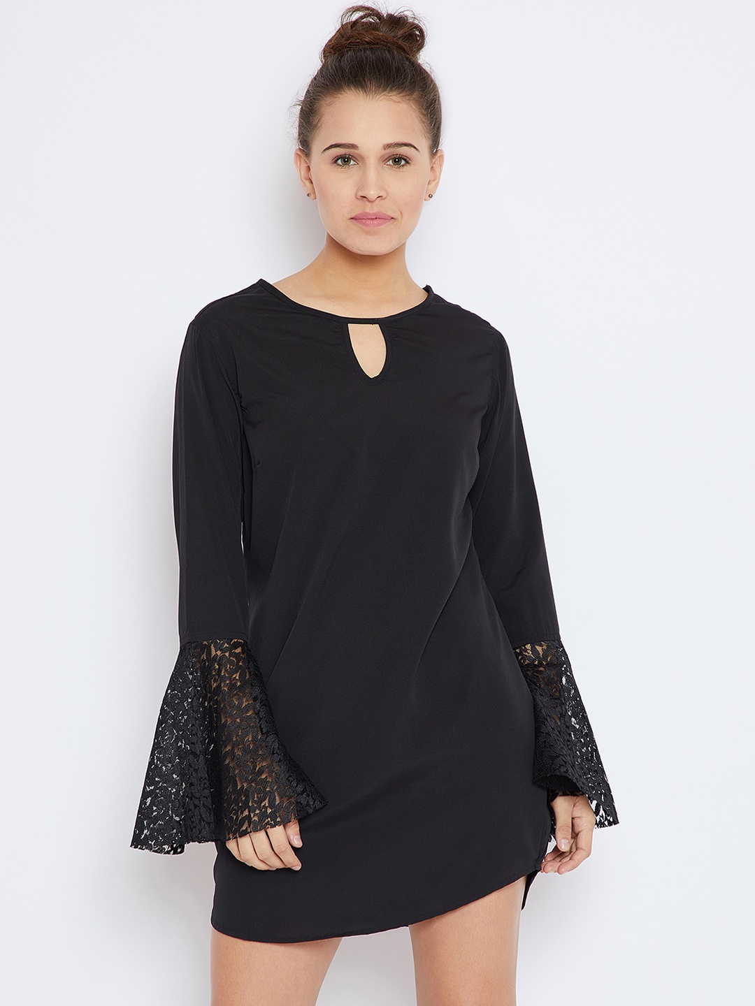 

LUCERO Women Black Solid Sheath Dress