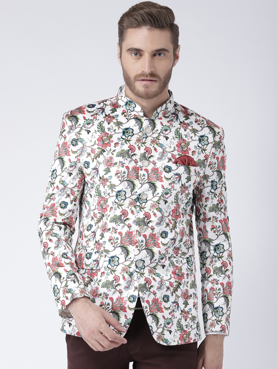 

Hangup Men Multicoloured Printed Single-Breasted Blazer, Multi