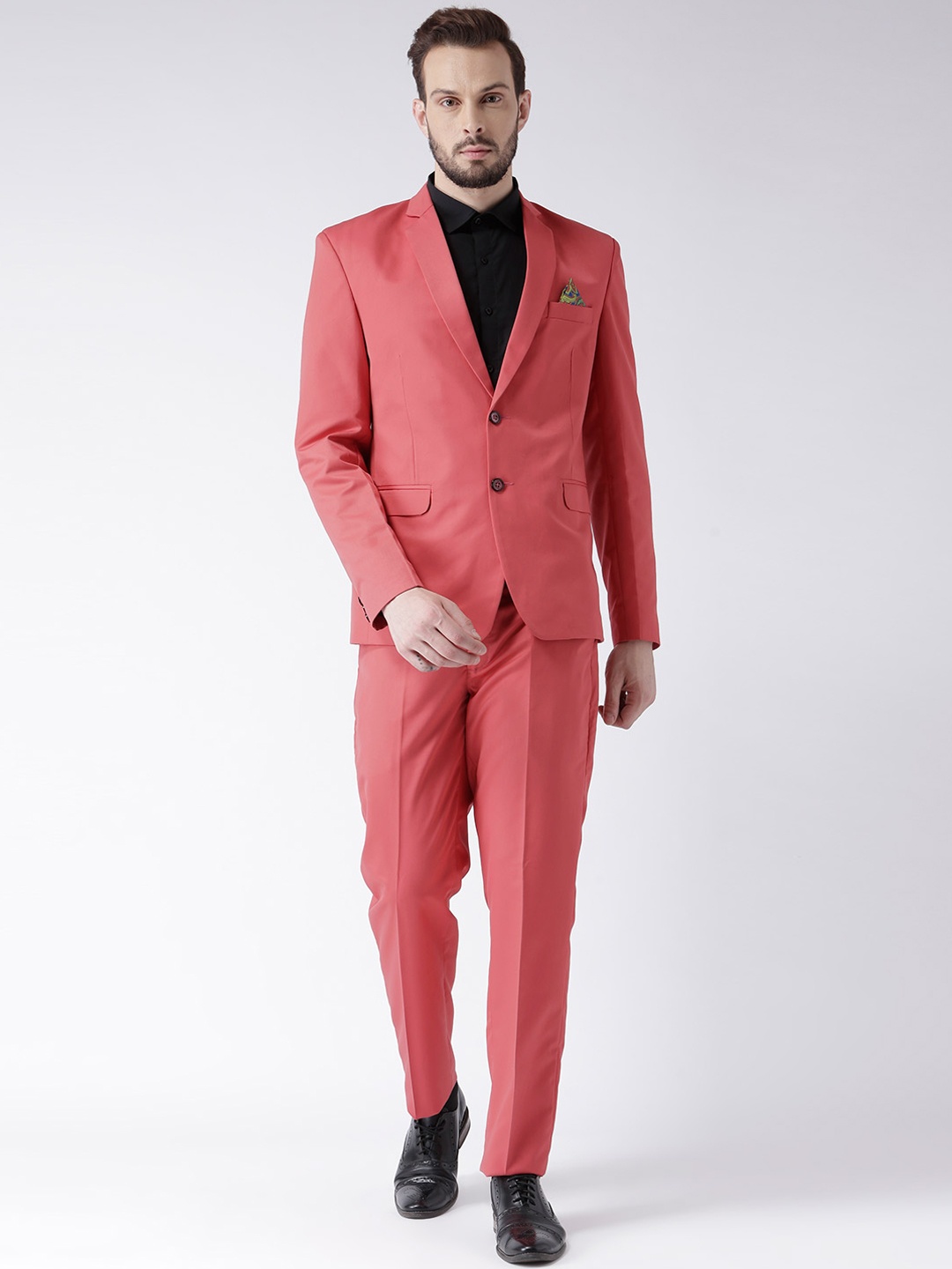 

Hangup Men Red Solid Suit