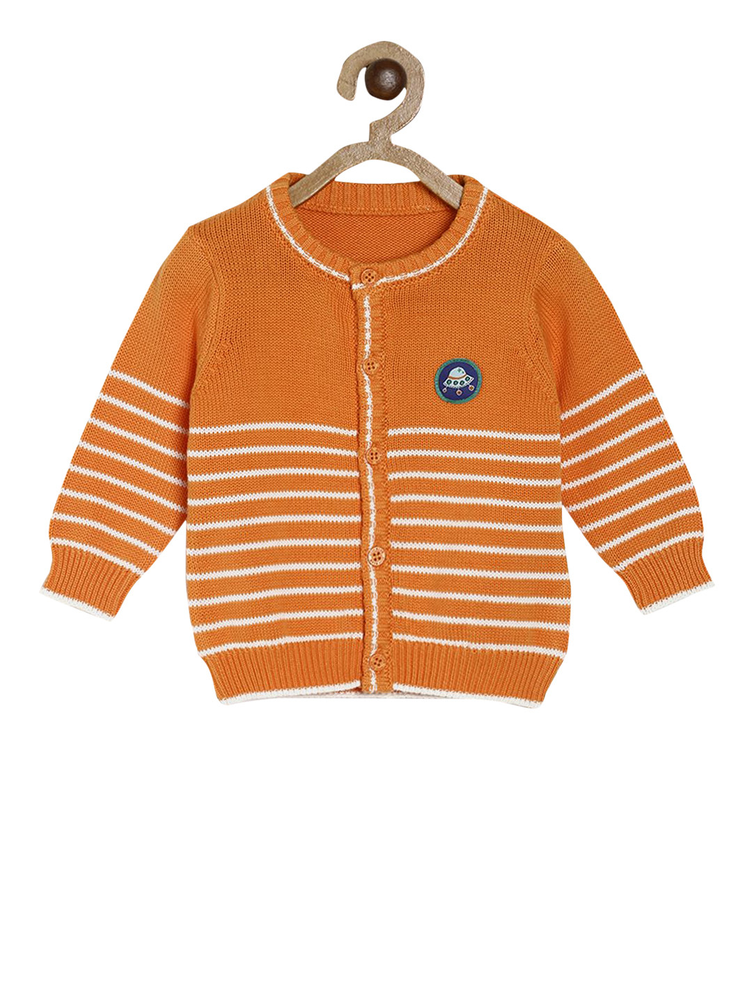 

MINI KLUB Boys Orange Self Design Front-Open