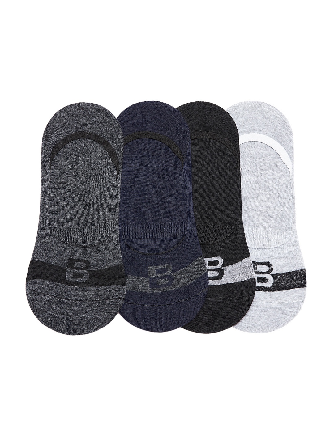 

Camey Men Multicoloured Pack of 4 Shoe Liners, Multi