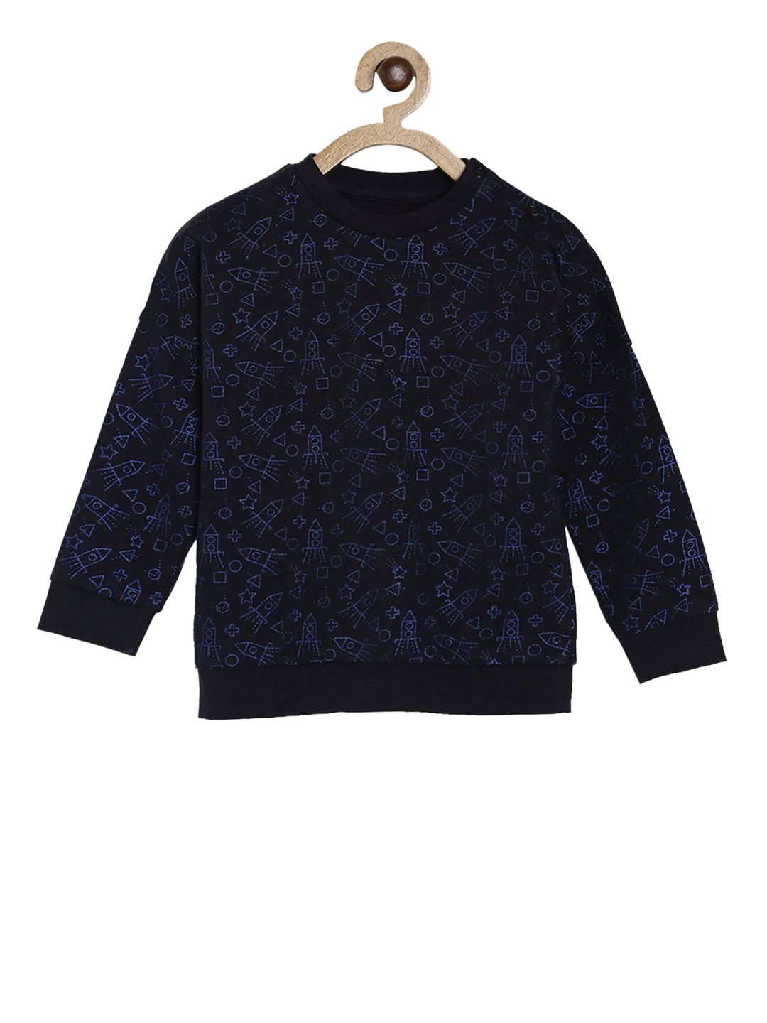 

MINI KLUB Boys Navy Blue Printed Sweatshirt