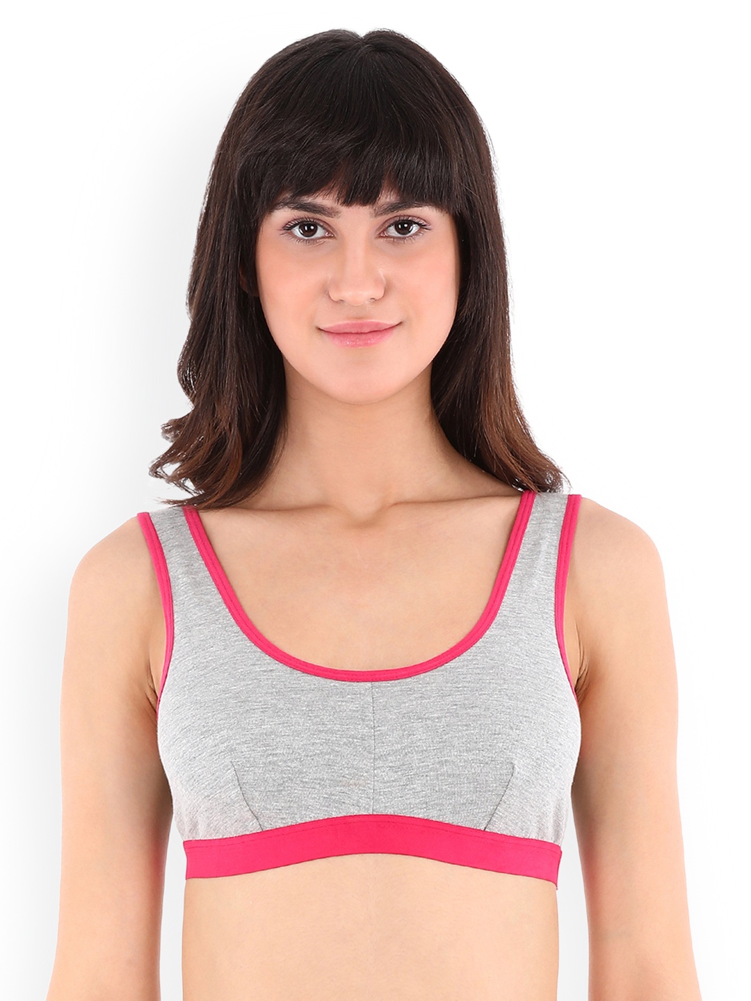 

Clovia Grey Solid Non-Wired Non Padded Sports Bra BR1305Z22XXL