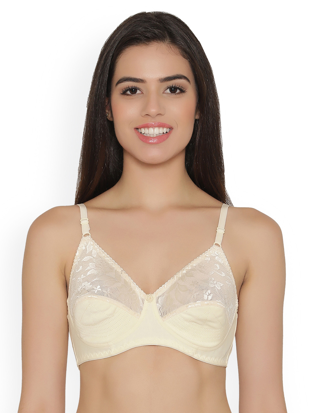 

Clovia Beige Lace Non-Wired Non Padded Everyday Bra BR1103Z2440C