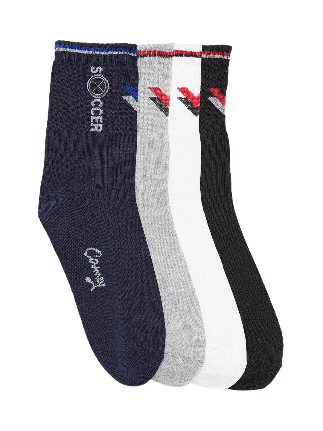 

Camey Men Multicoloured Pack of 4 Above Ankle-Length Socks, Multi