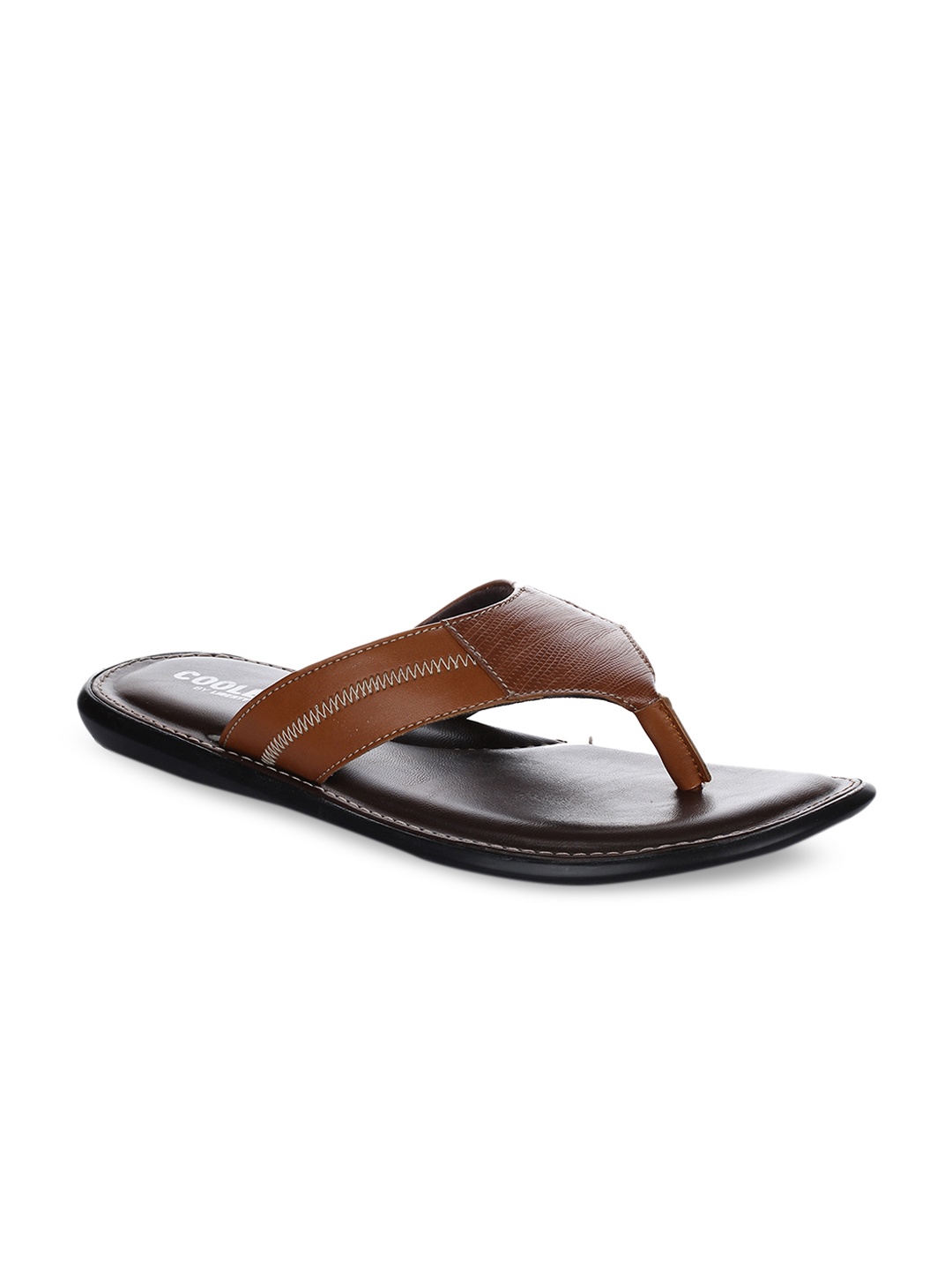 

Liberty Men Tan Brown Solid Thong Flip-Flops