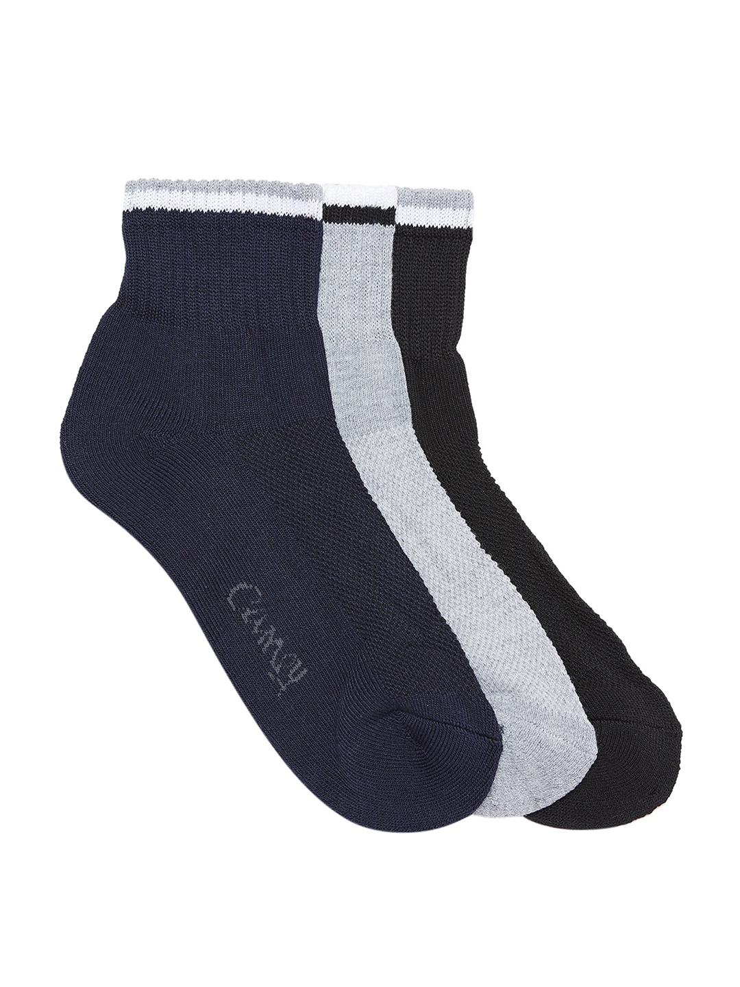 

Camey Men Multicoloured Pack of 3 Ankle-Length Socks, Multi