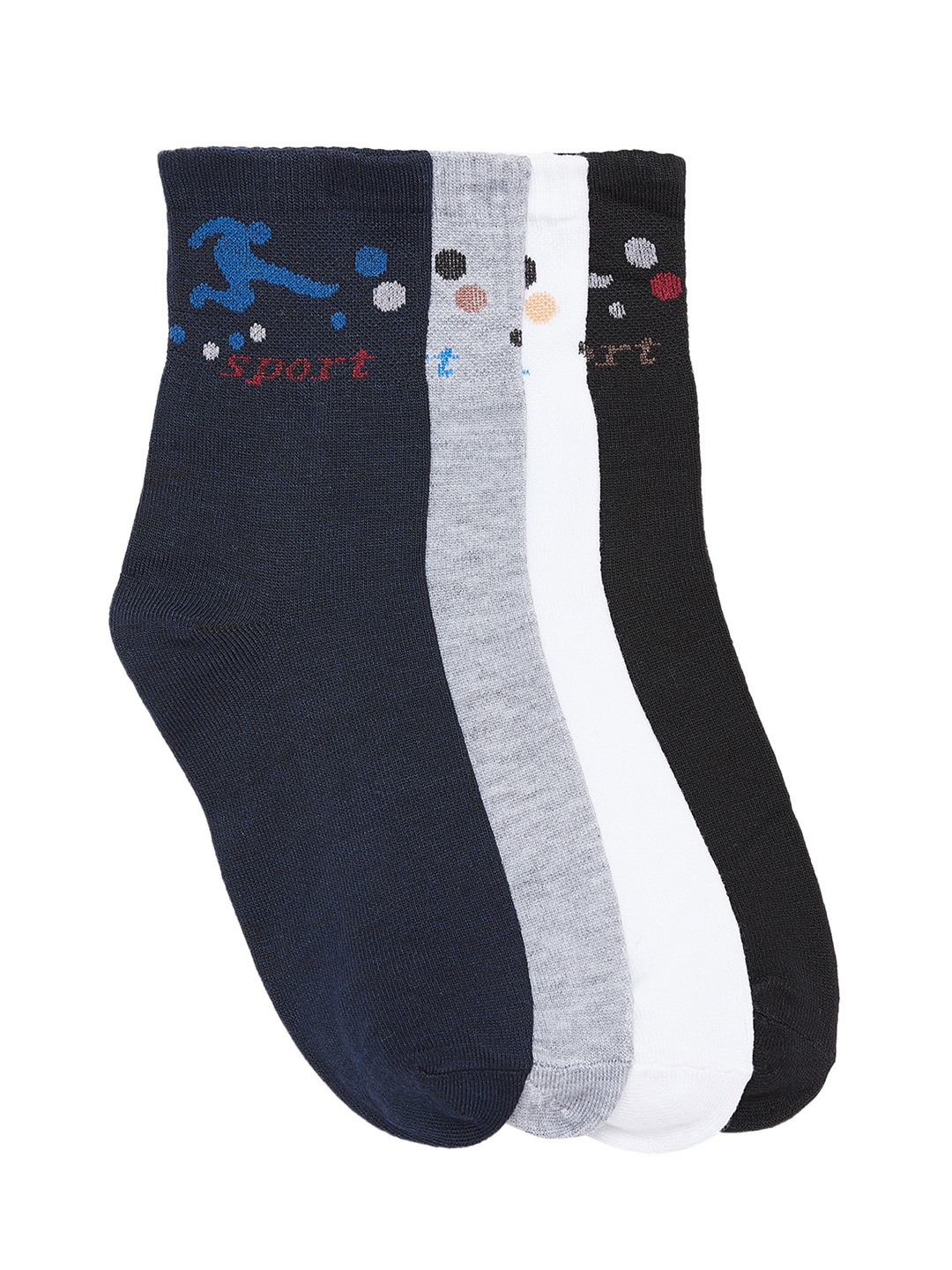

Camey Men Multicoloured Pack of 4 Above Ankle-Length Socks, Multi