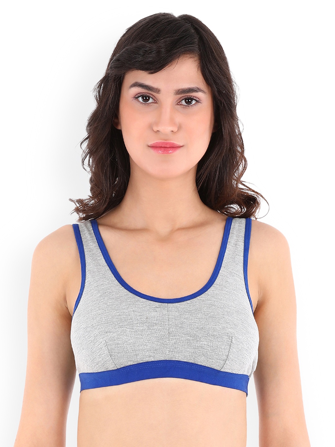 

Clovia Grey Solid Non-Wired Non Padded Sports Bra BR1305Z08XXL