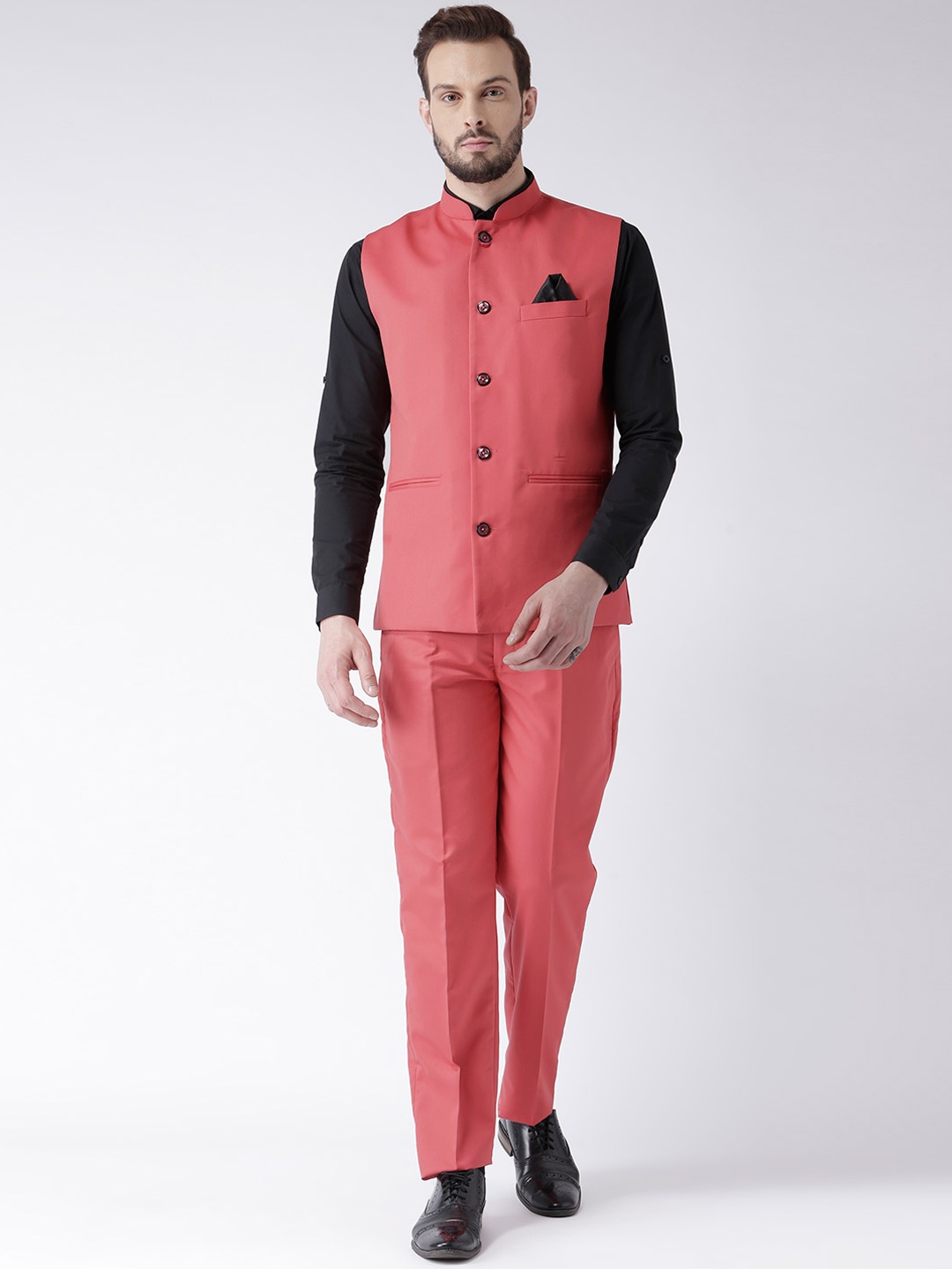 

Hangup Men Red Solid Suit