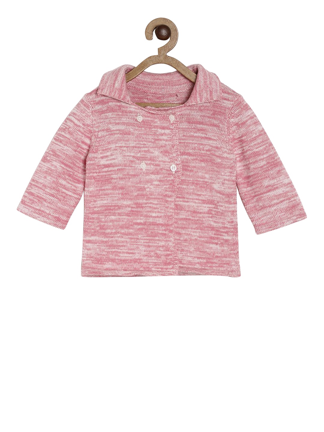 

MINI KLUB Girls Pink Solid Front-Open