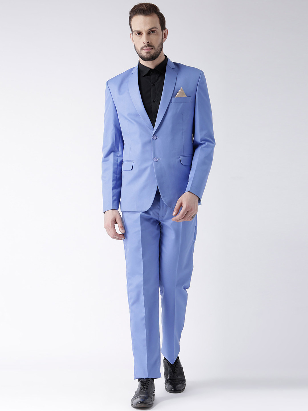 

Hangup Men Blue Solid Suit