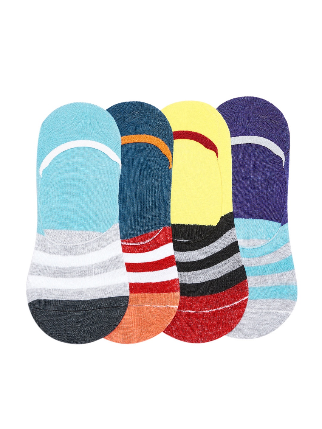 

Camey Men Multicoloured Pack of 4 Shoe Liners, Multi