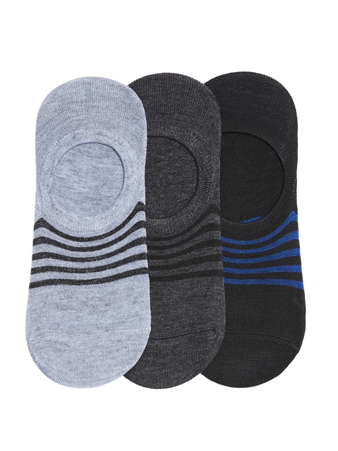 

Camey Men Multicoloured Pack of 3 Shoe Liners, Multi