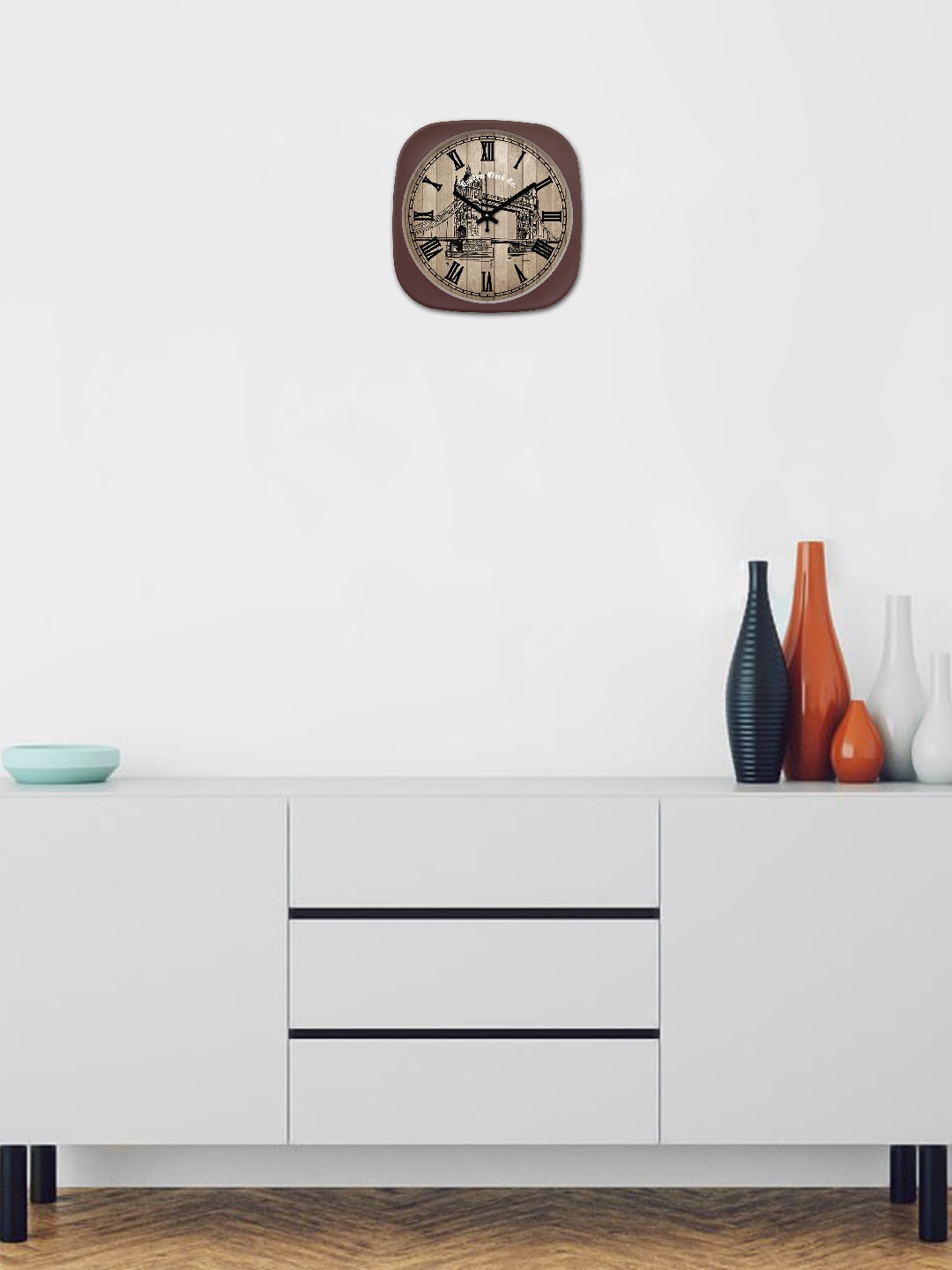 

RANDOM Khaki Square Printed Analogue Wall Clock RC-6373