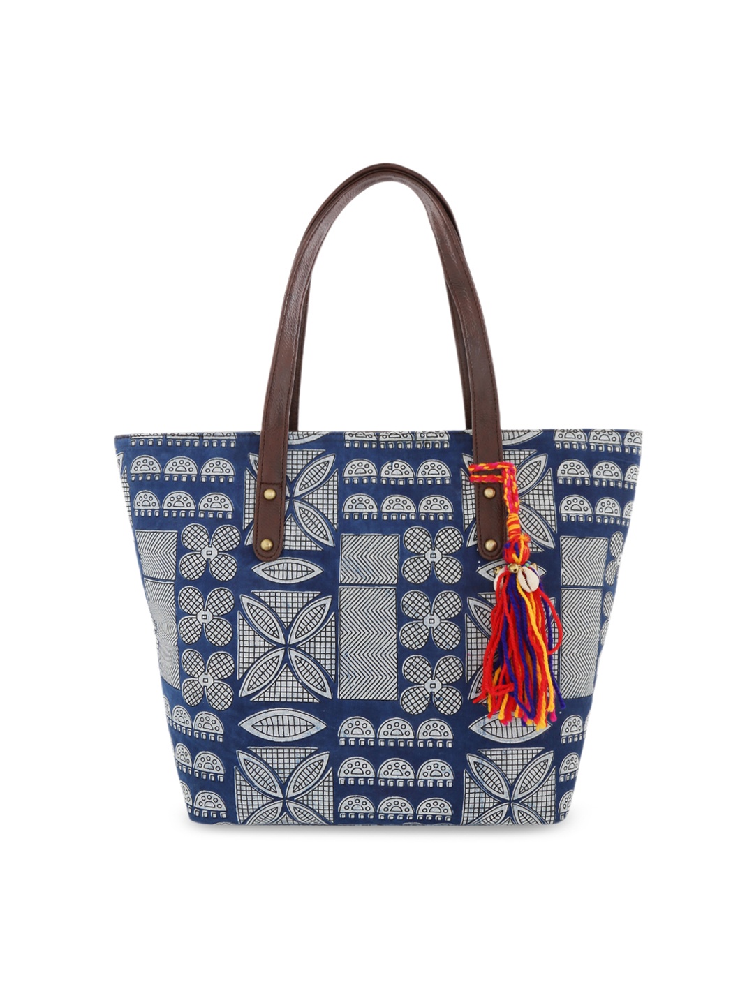 

Vivinkaa Blue Printed Shoulder Bag