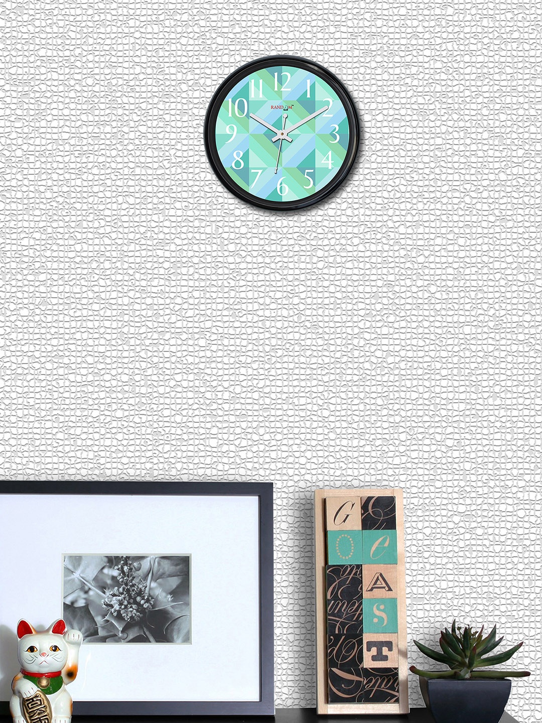 

RANDOM Multicoloured Round Printed Analogue Wall Clock, Multi
