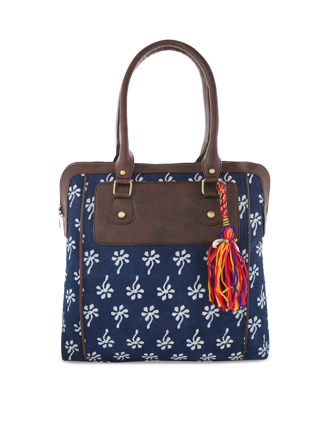 

Vivinkaa Navy Blue Printed Tote Bag