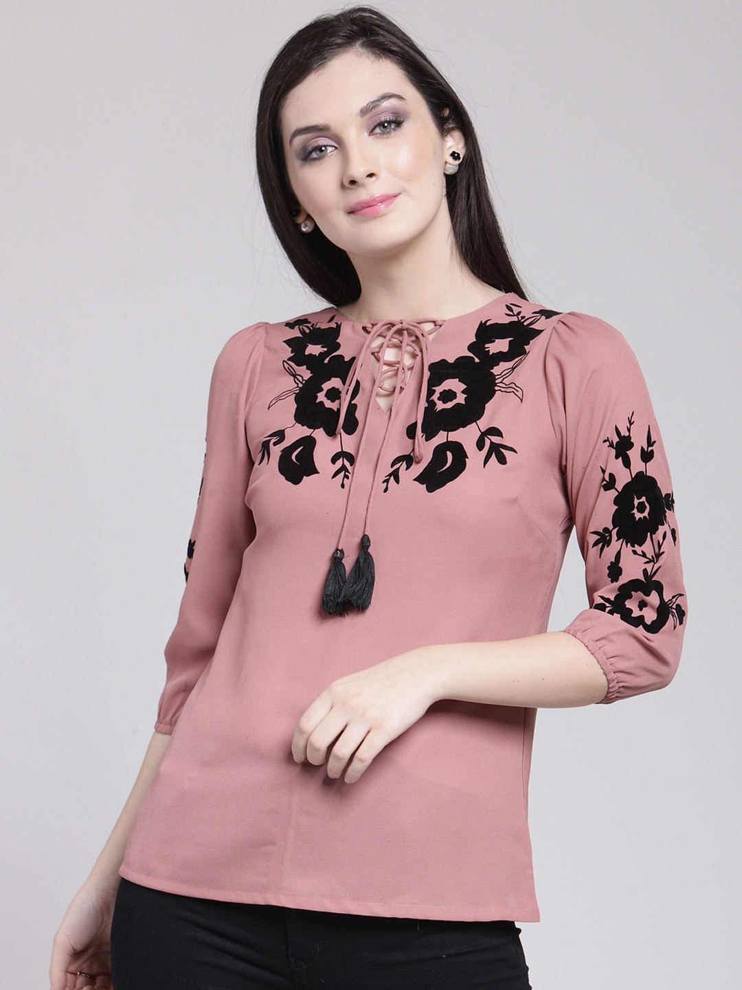 

plusS Women Pink Printed Top