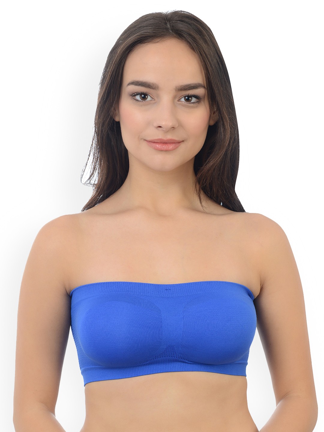 

Da Intimo Blue Solid Non-Wired Non Padded Bandeau Bra DI1153