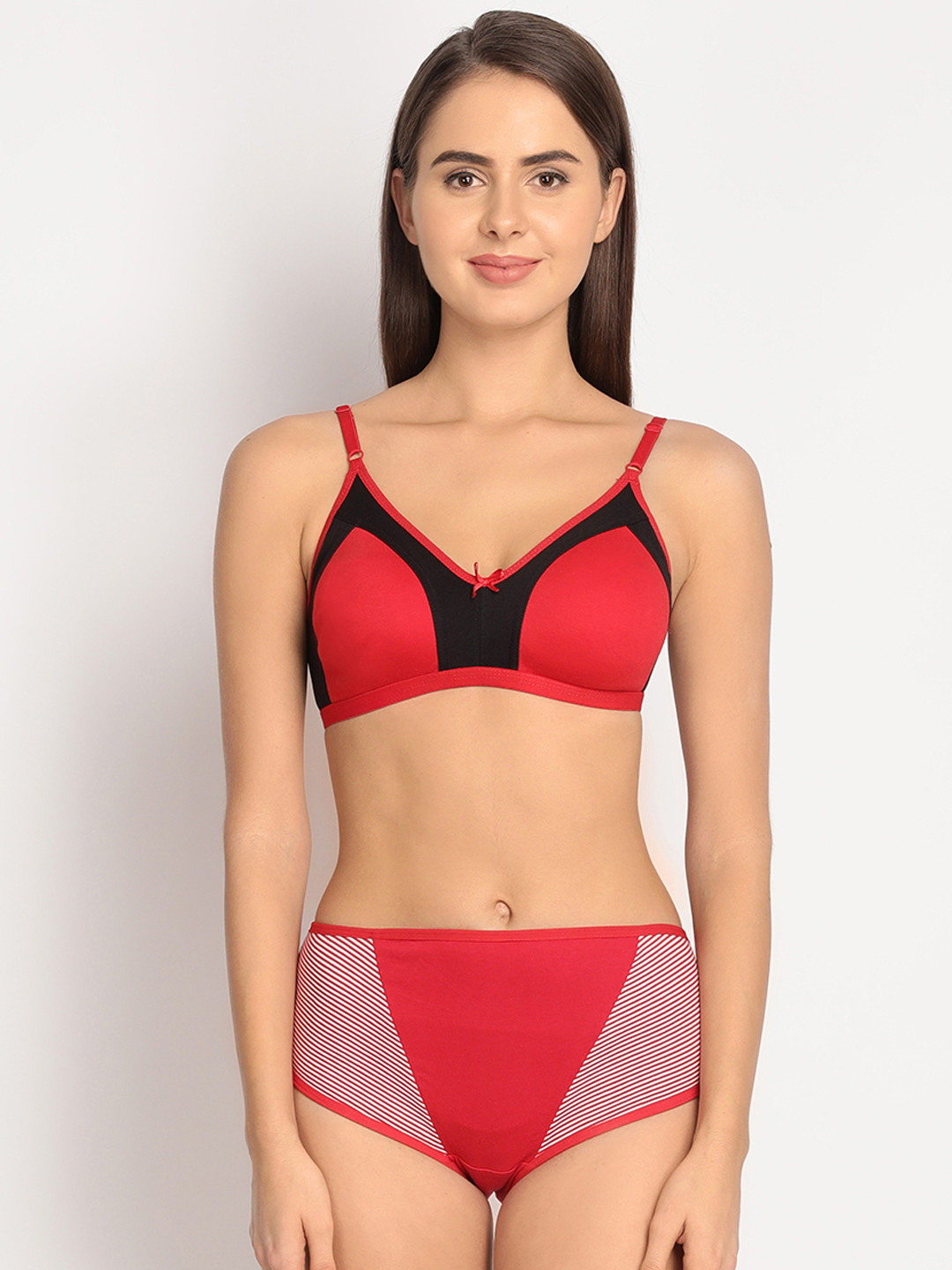 

Clovia Women Red Lingerie Set COMBBP00738B