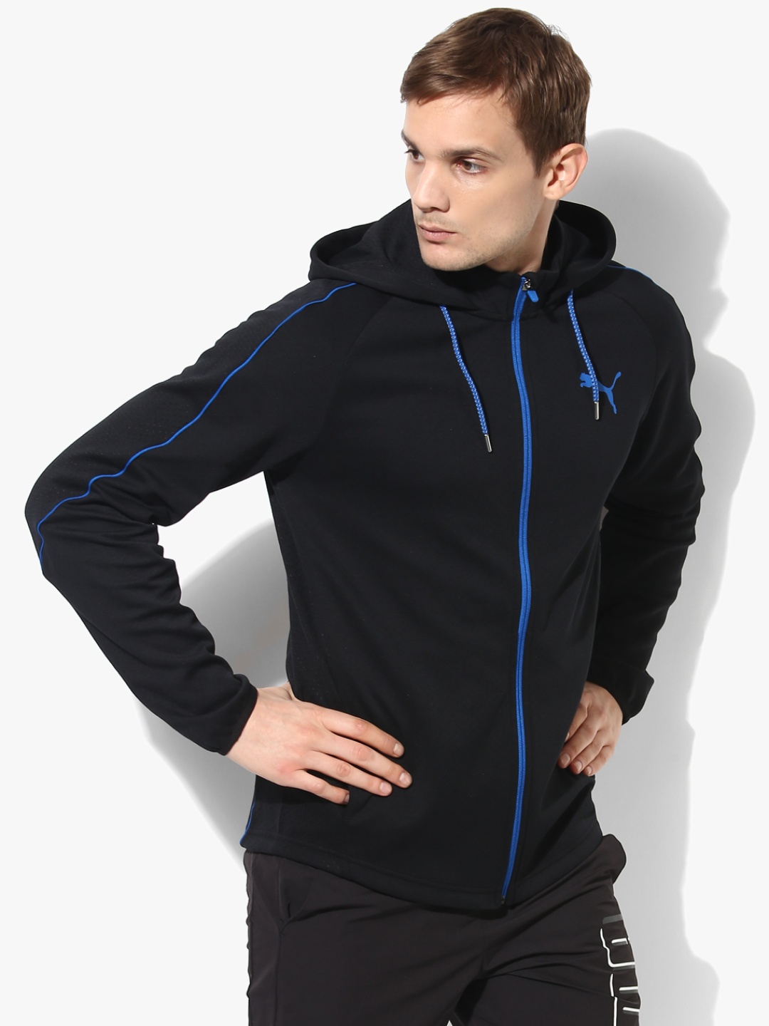 

Evostripe Lite Fz Black Track Hoodie