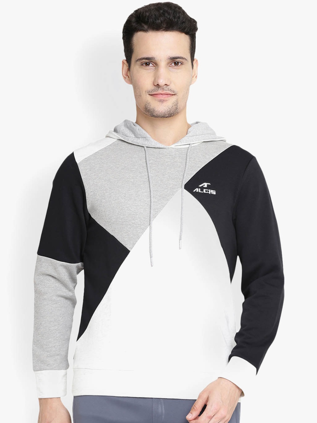 

Black Colourblocked Hooded Sweatshirt