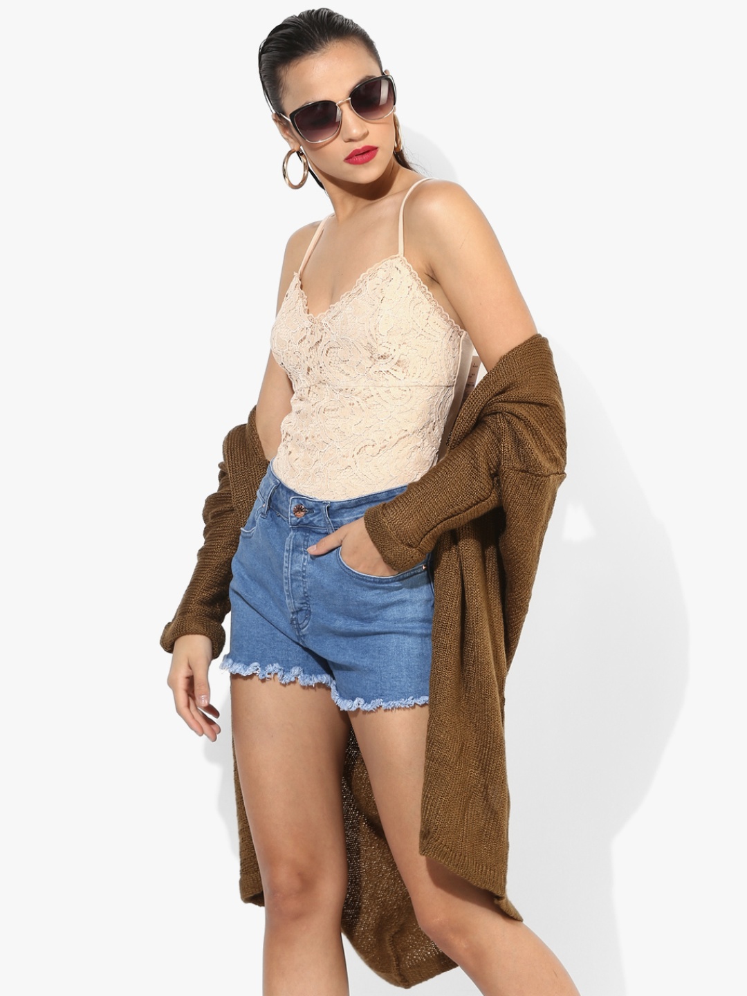 

Beige Self Pattern Blouse