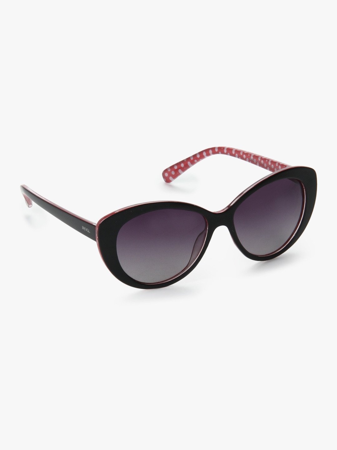 

INVU Women Cateye Sunglasses with Polarised Lens T 2508 A, Black