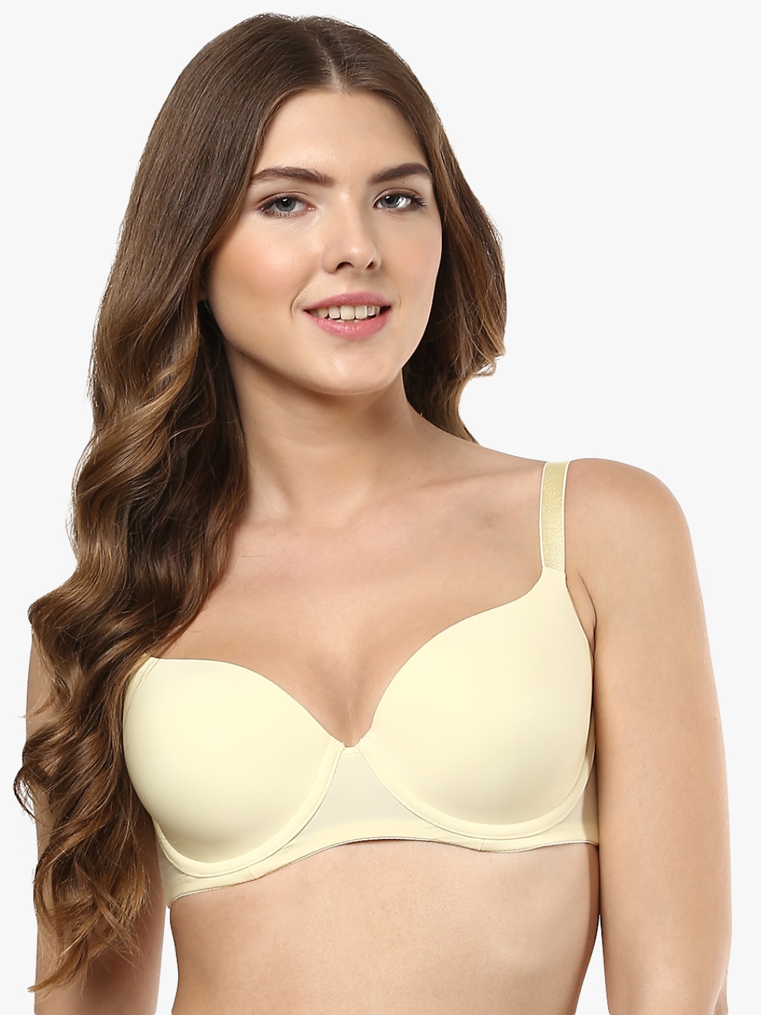 

Triumph Yellow Modern Finesse 01 Wired Padded Spacer Design Big-Cup T-Shirt Bra 122I087