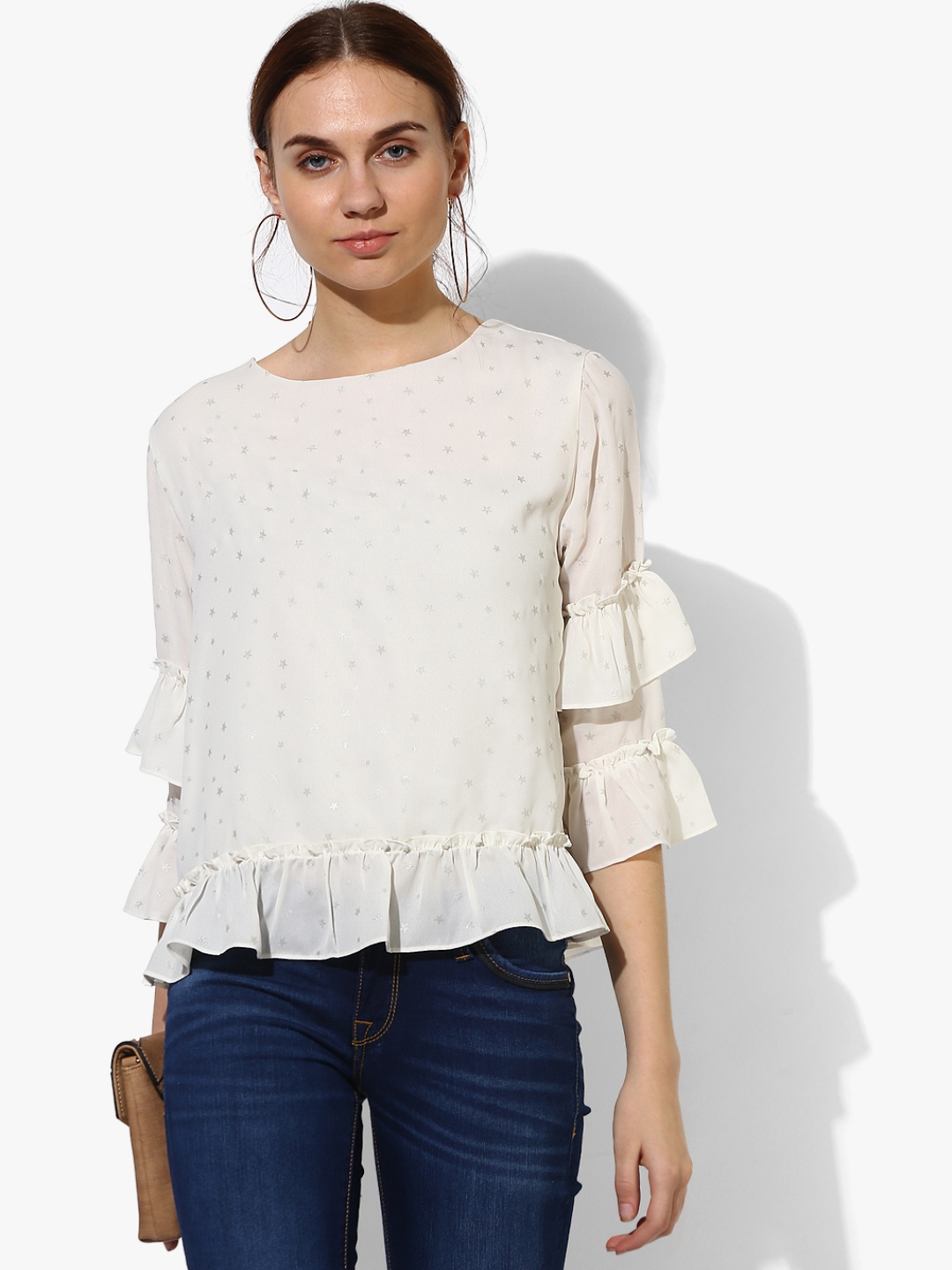 

Off White Printed Blouse