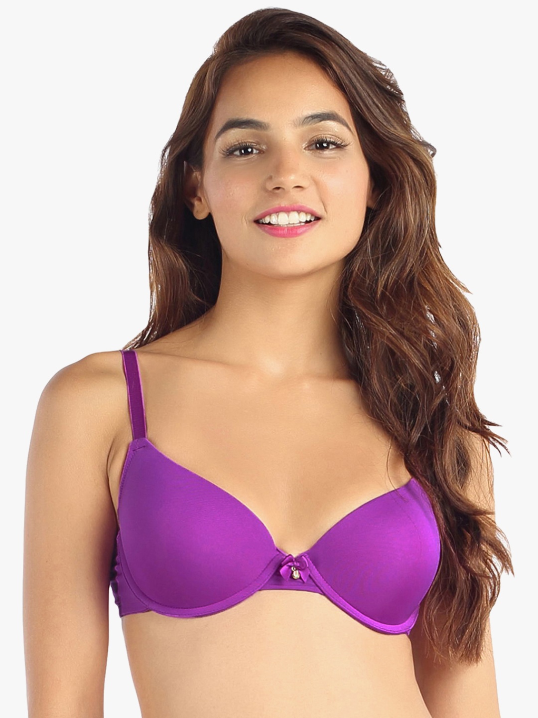 

Purple Solid Bra