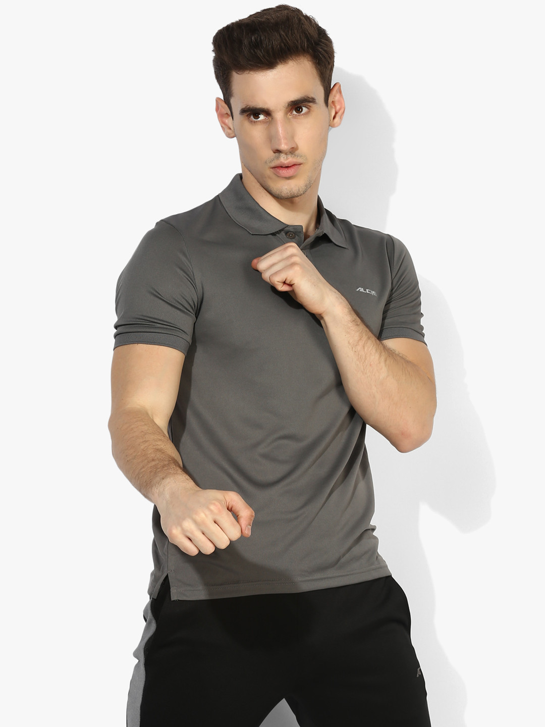 

Grey Running Polo T-Shirt