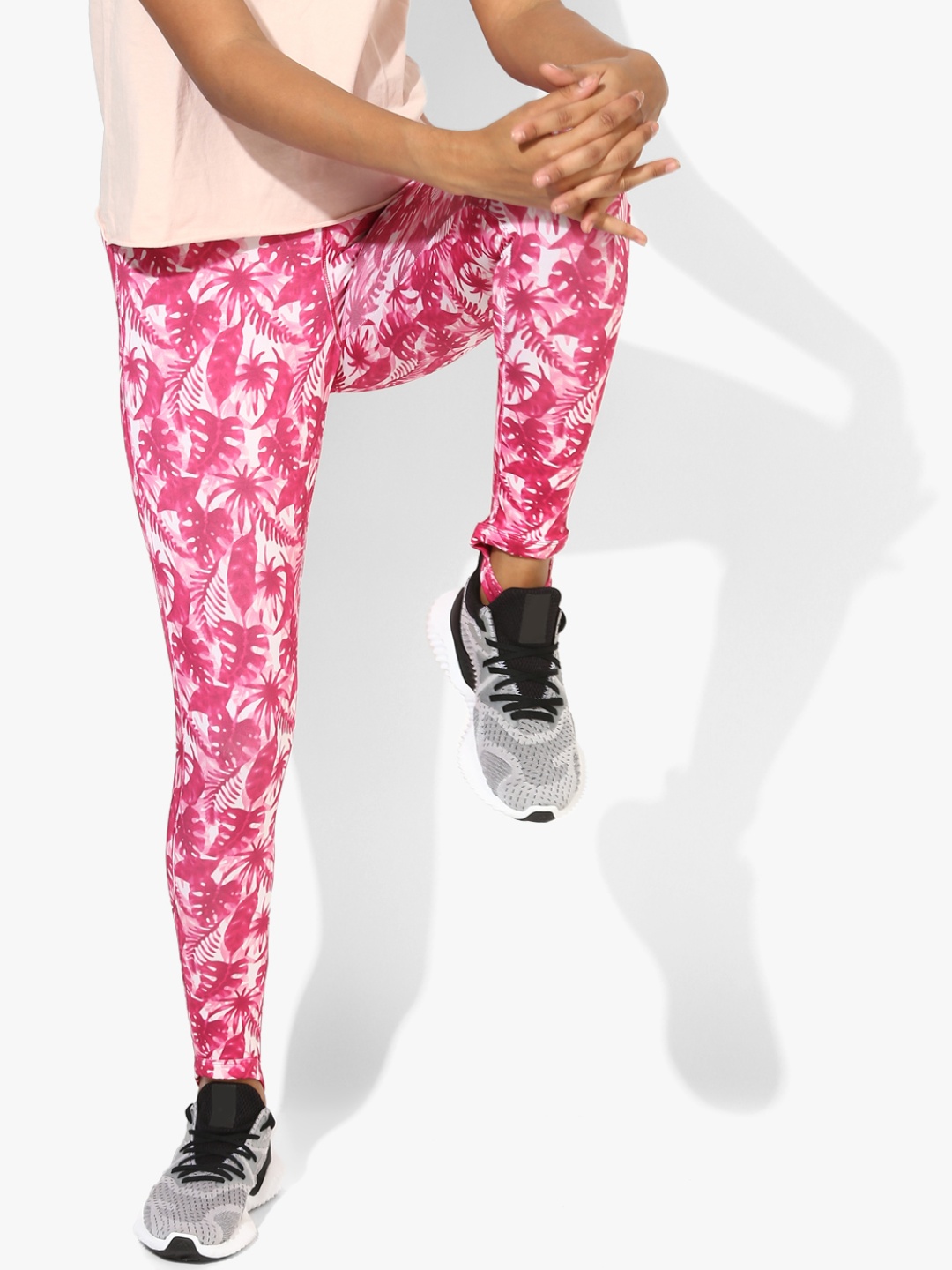 

Alcis Women Pink and White Tights