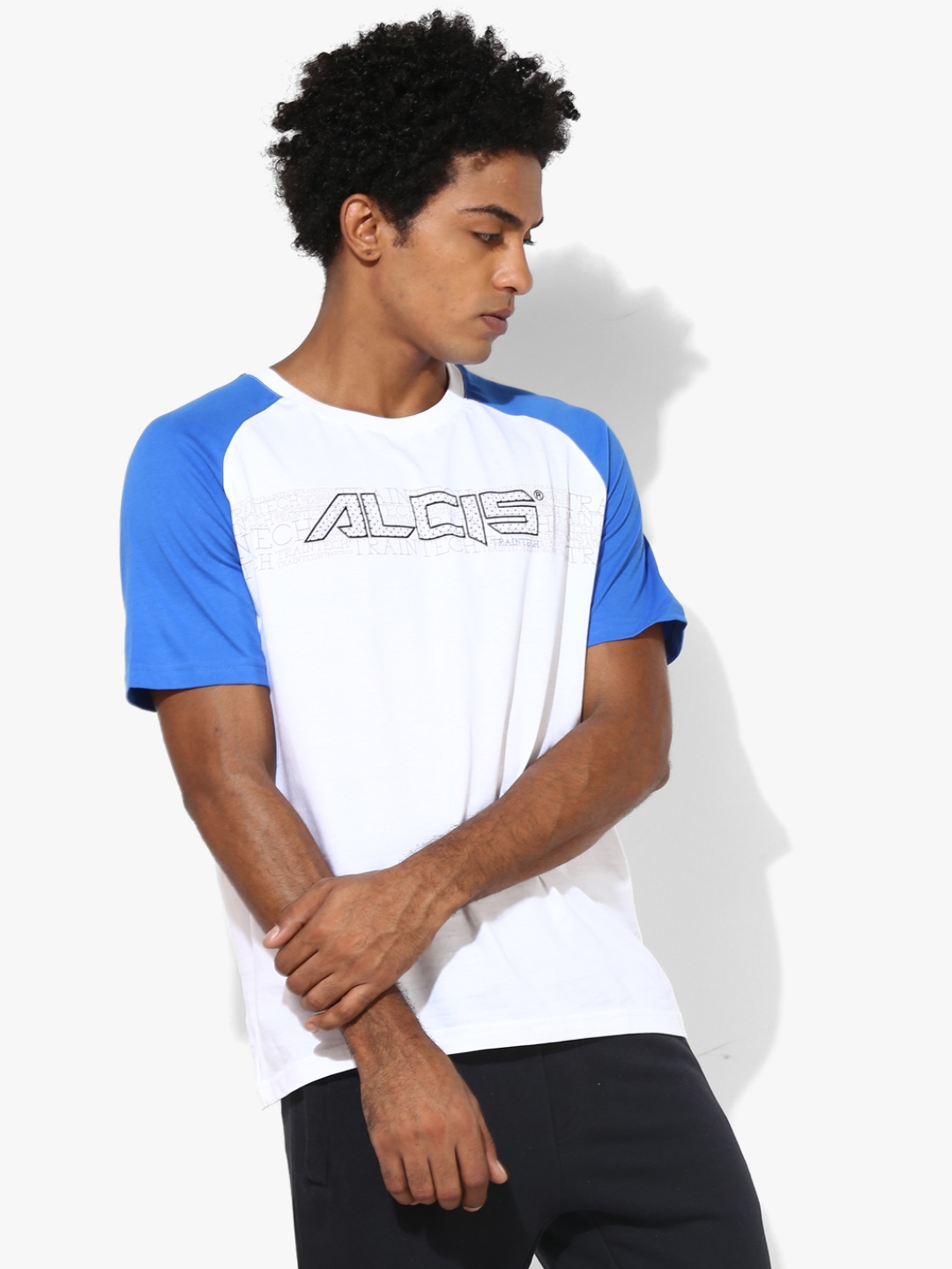 

White Printed Round Neck T-Shirts