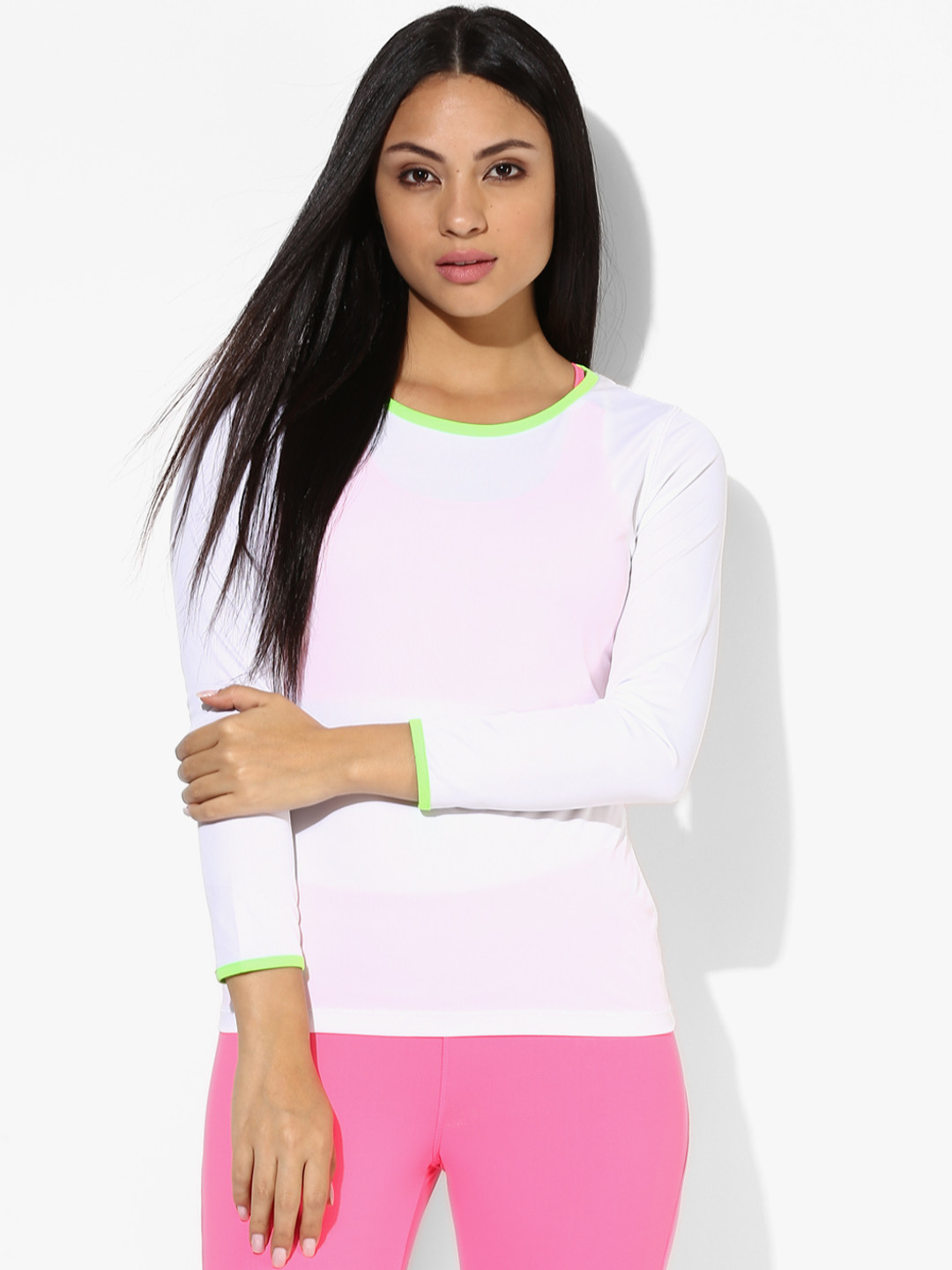 

Alcis Women White Solid Styled Back Top